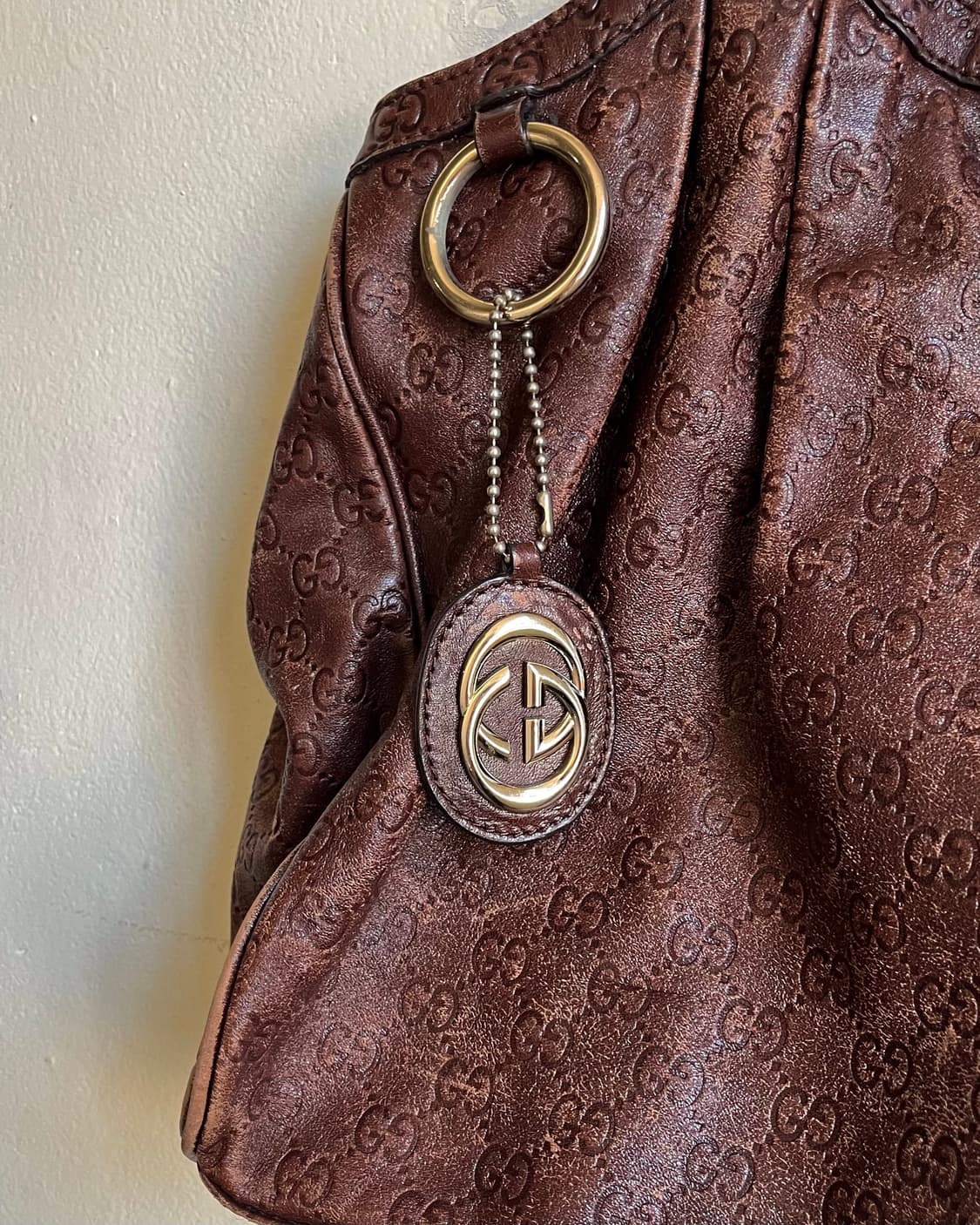 Old GUCCI Italy Shima Suki Leather Bag 상품이미지6