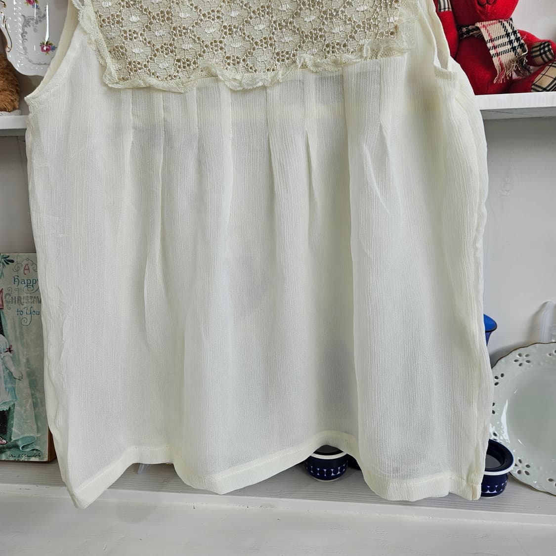 엑시즈팜(Axes Femme) 아이보리 레이스 슬리브리스 상품이미지4