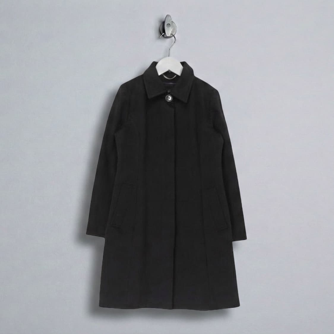 [23区] 블랙 캐시미어 코트 상품이미지1
