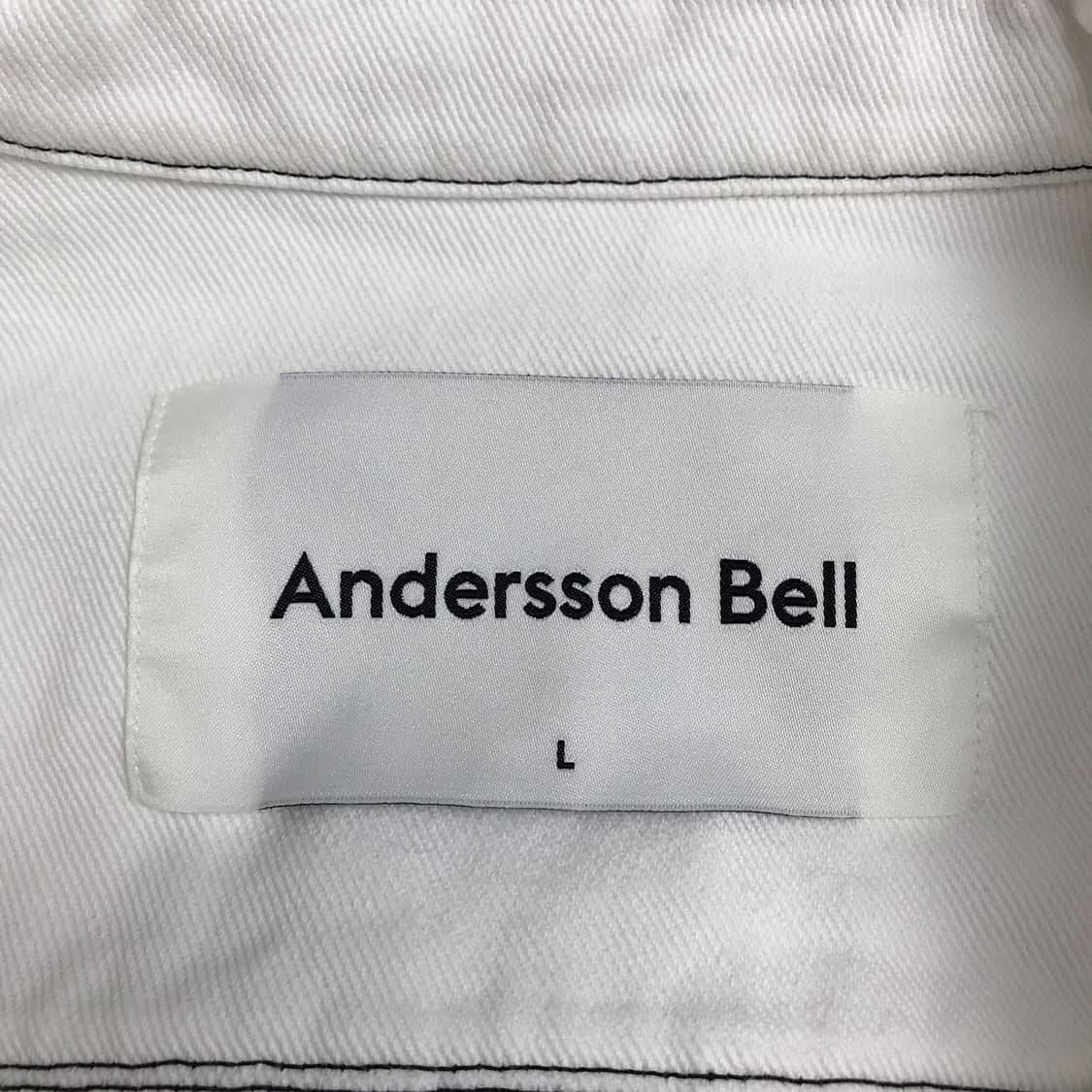 앤더슨벨 Andersson Bell 화이트 디퍼 데님 셔츠 자켓 남성L 상품이미지8