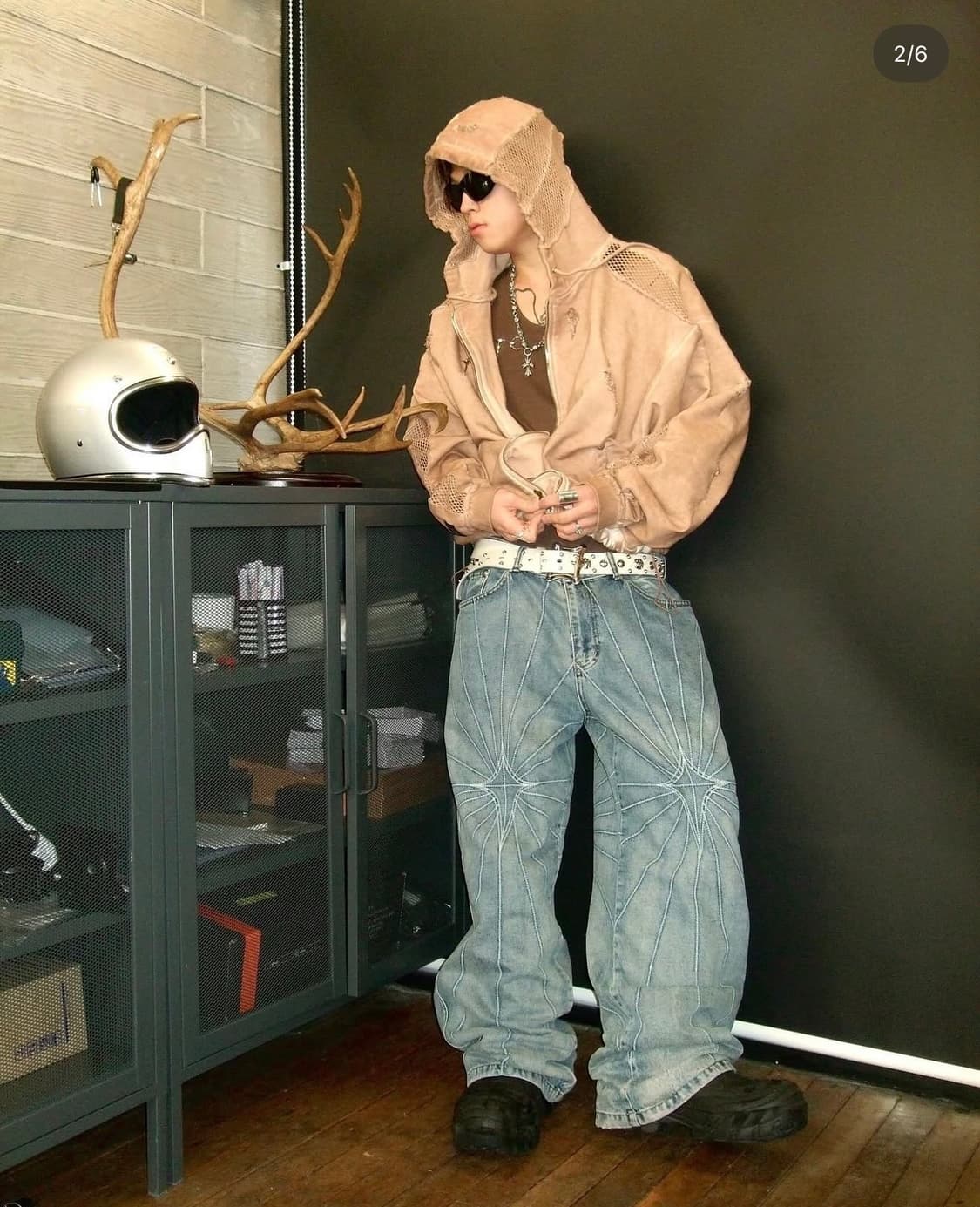 떠그클럽 체인 스티치 데님팬츠 블루 -2size- 미착용 새상품 상품이미지2