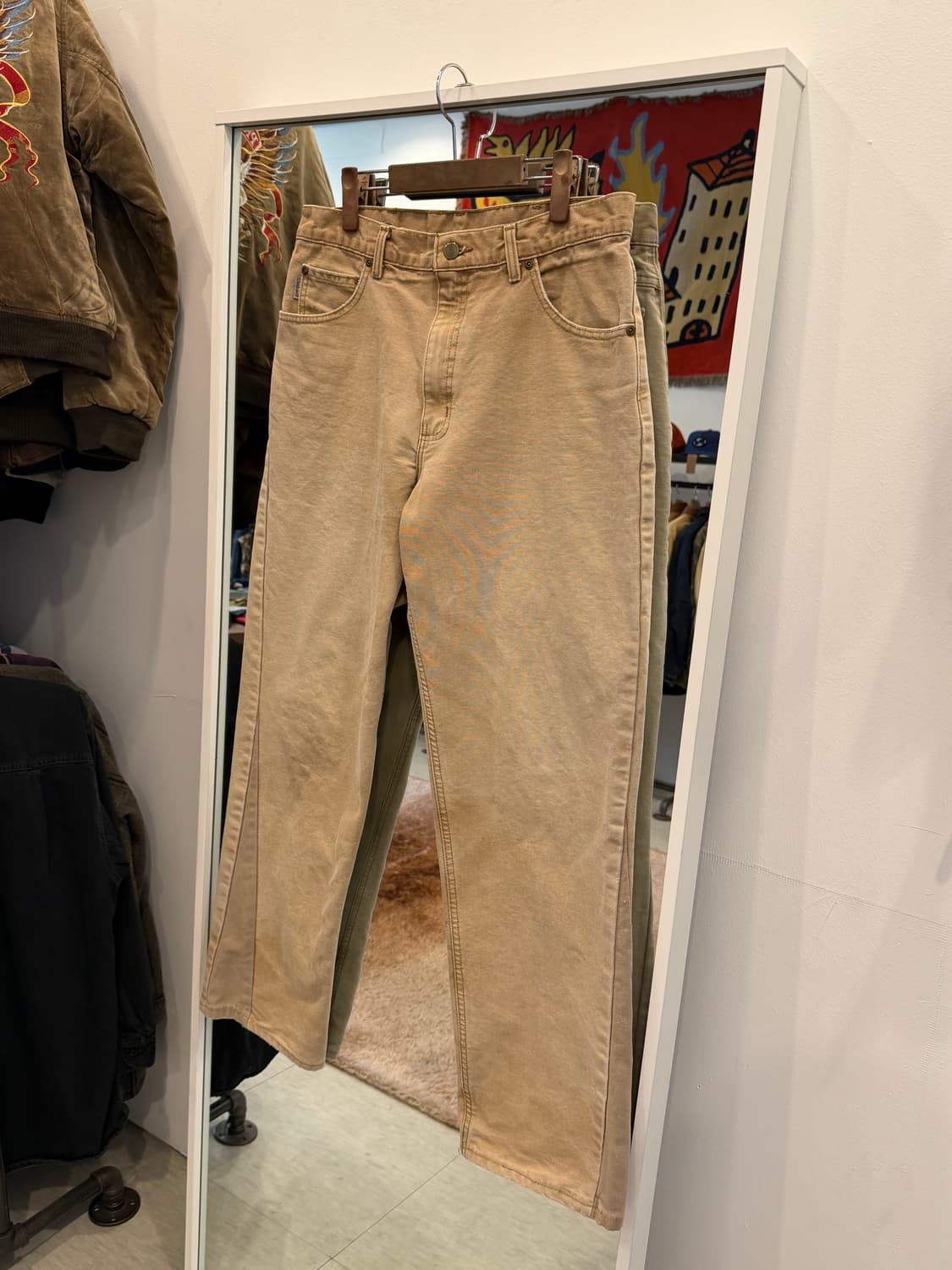 00s Carhartt 덕 캔버스 싱글니 워크 팬츠 (made USA) 상품이미지1