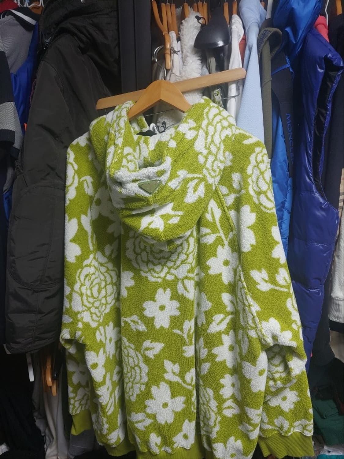 프라다 테리 후드 도톰원단 오버핏 xl 상품이미지7