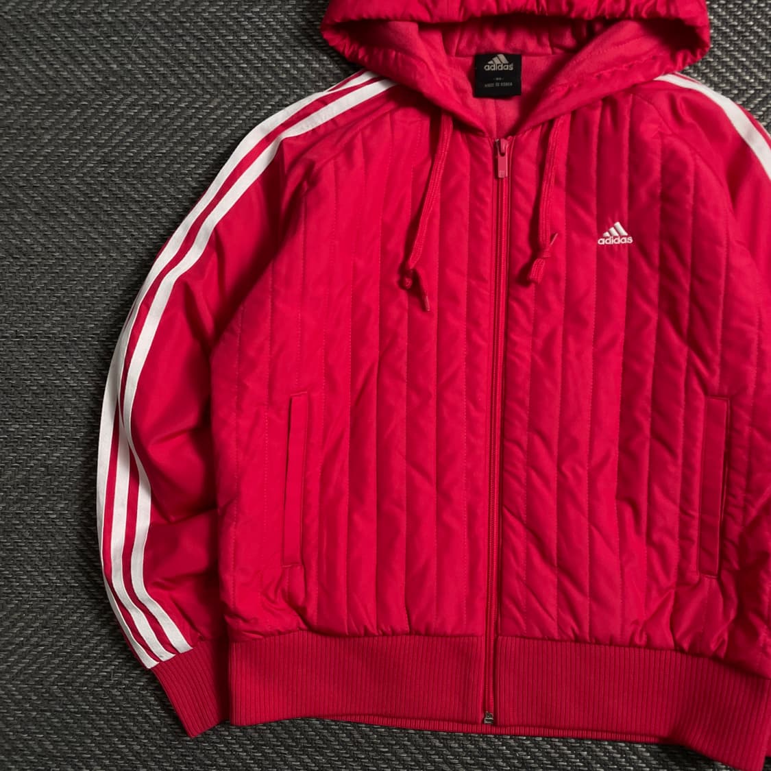 아디다스 올드스쿨 퀼팅 패디드 삼선 후드 자켓 y 5041 상품이미지4