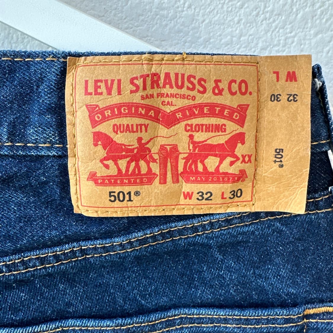 [32x30] 리바이스 501 버튼플라이 블루 데님 상품이미지8