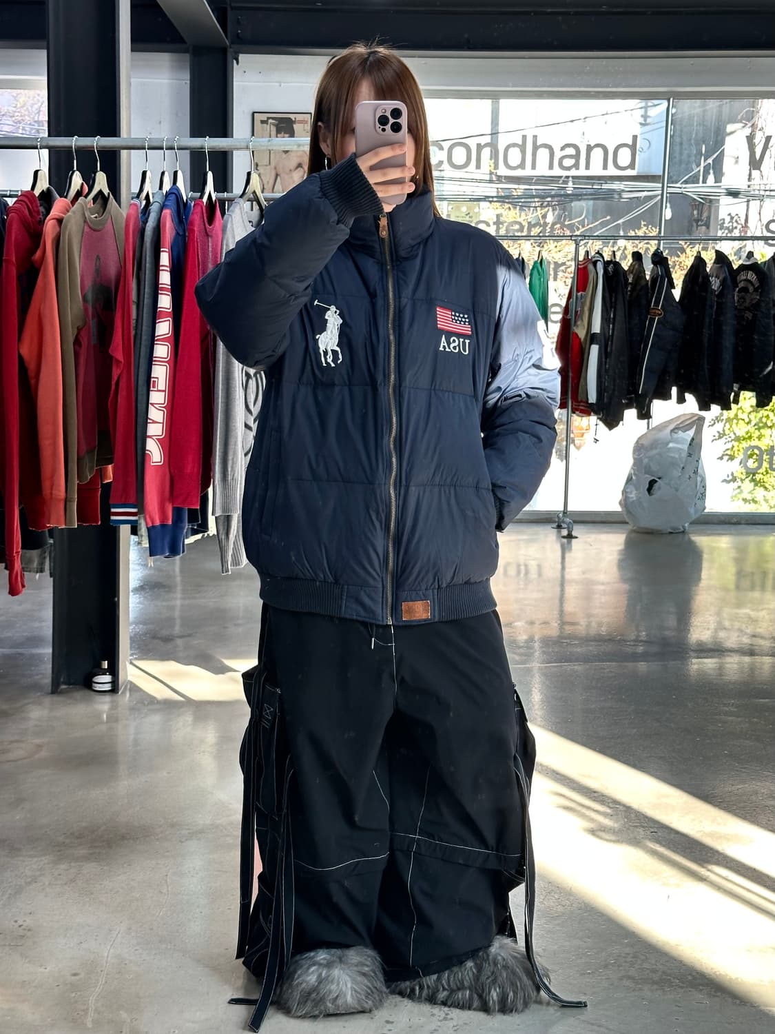 폴로랄프로렌 US성조기 빅포니 넘버링 푸퍼자켓2XL 상품이미지3