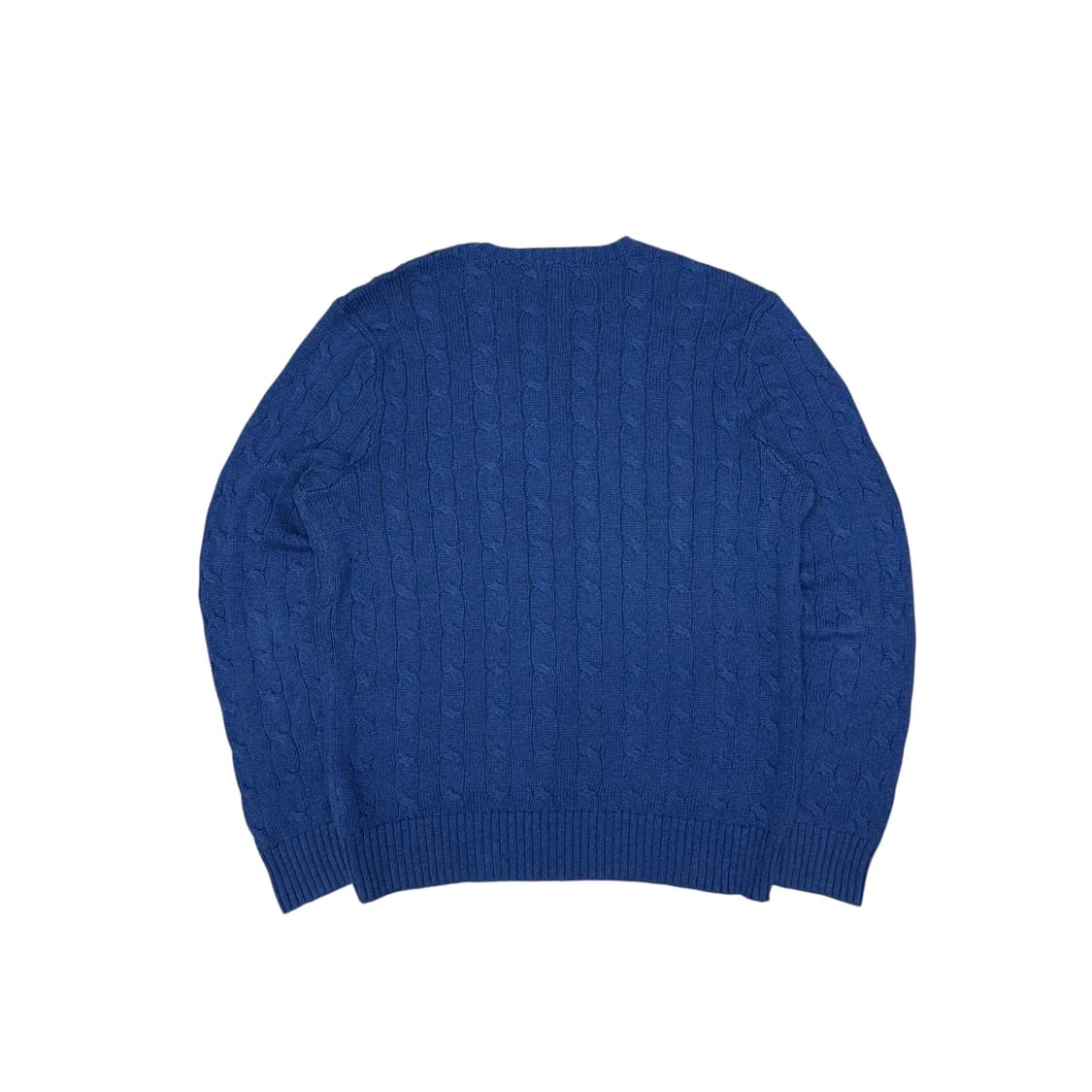 [M] 폴로 블루 케이블 니트 상품이미지4