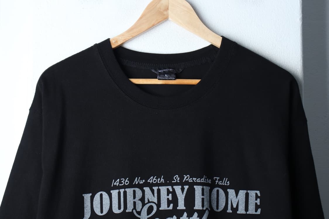 (L-XL) 반팔 티셔츠 레터링 블랙 올드스쿨-H33073 상품이미지3