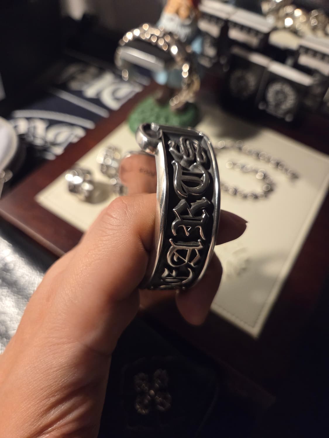 크롬하츠 스크롤 로고 뱅글팔찌(정품) 상품이미지3