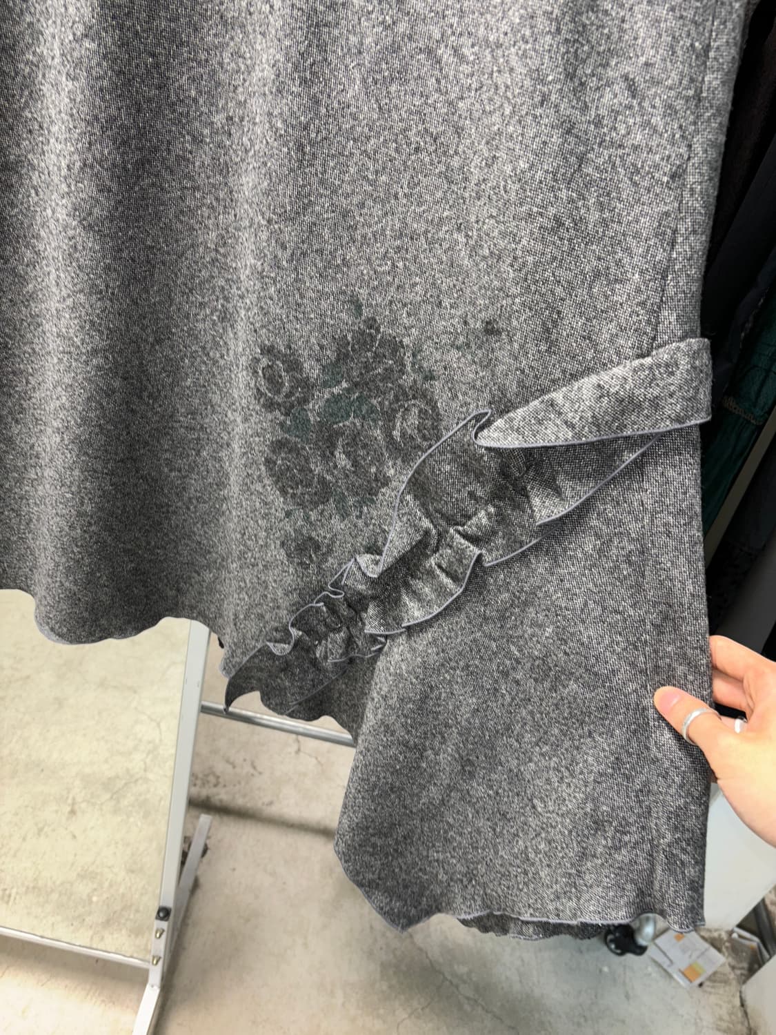 센소유니코 비대칭 울 스커트 상품이미지2