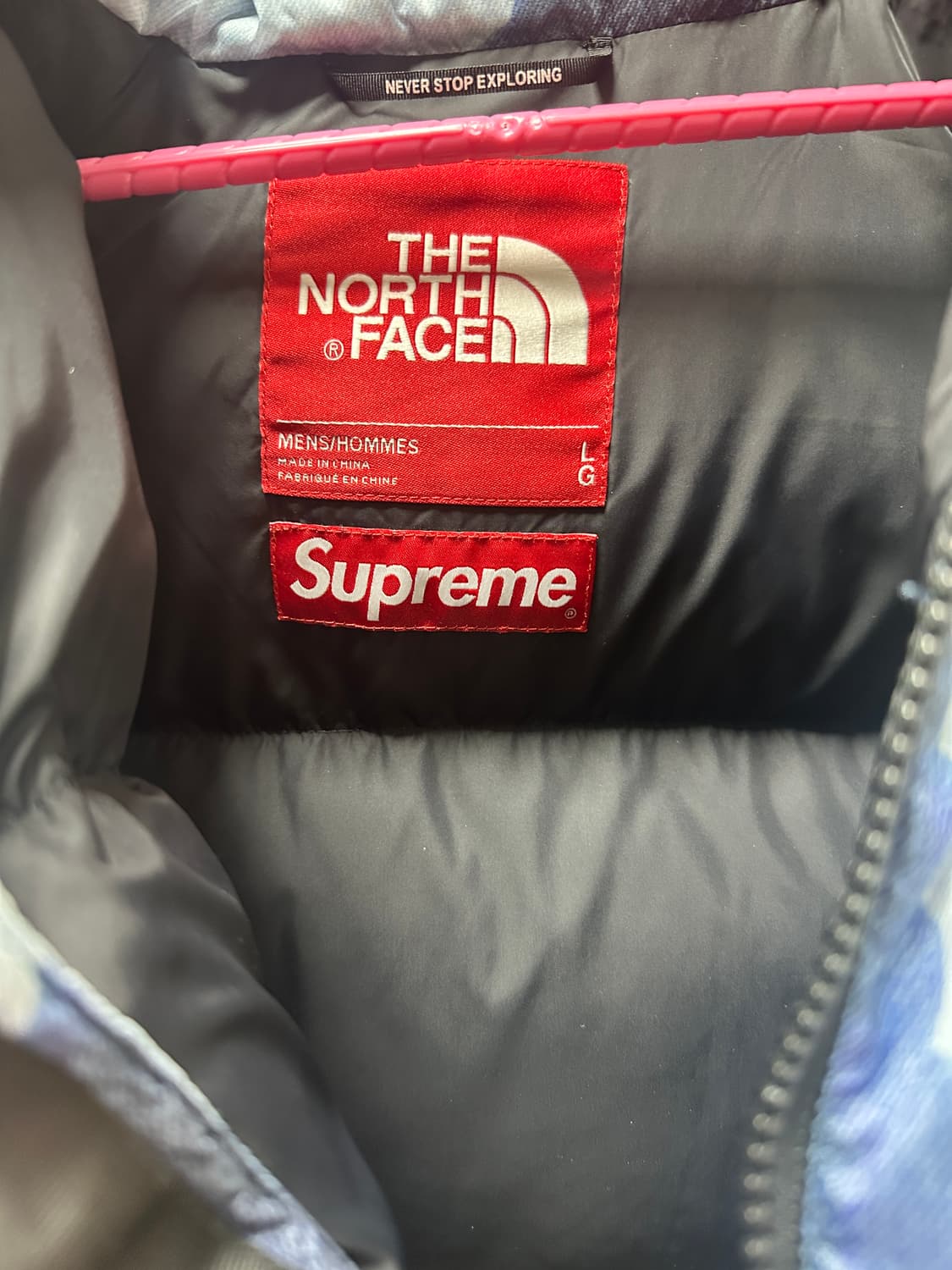 슈프림 노스페이스 블리치드 데님 프린트 눕시 상품이미지2