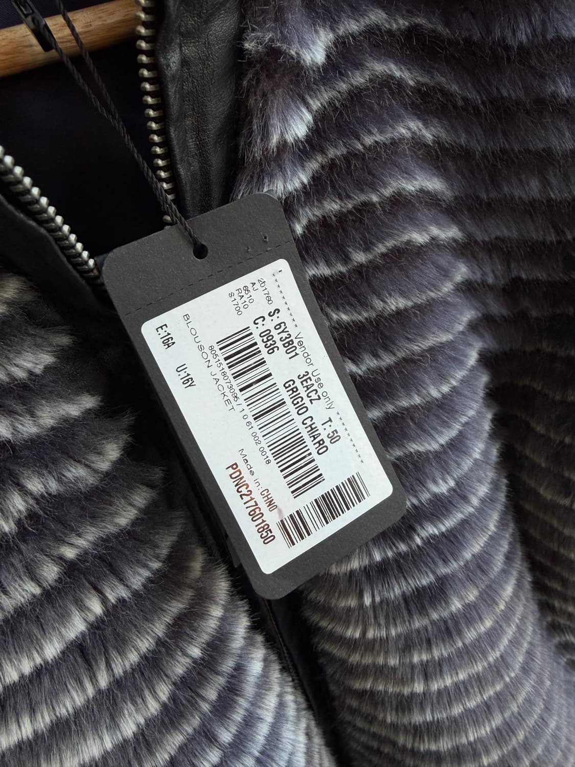 55/ 아르마니 레더블랜딩 퍼 집업자켓(새상품) 상품이미지5