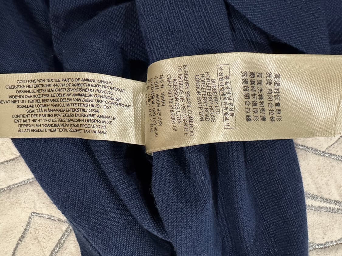 버버리 노바 체크 반팔 폴로티 네이비 S 상품이미지5
