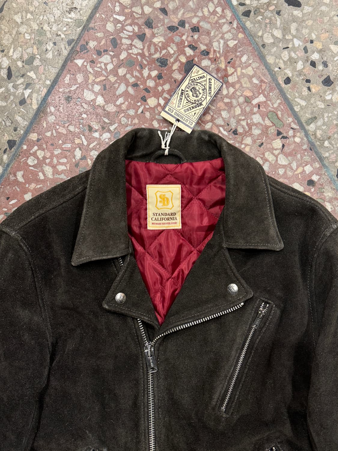 스탠다드 캘리포니아 블랙 스웨이드 레더자켓 (M) 상품이미지6