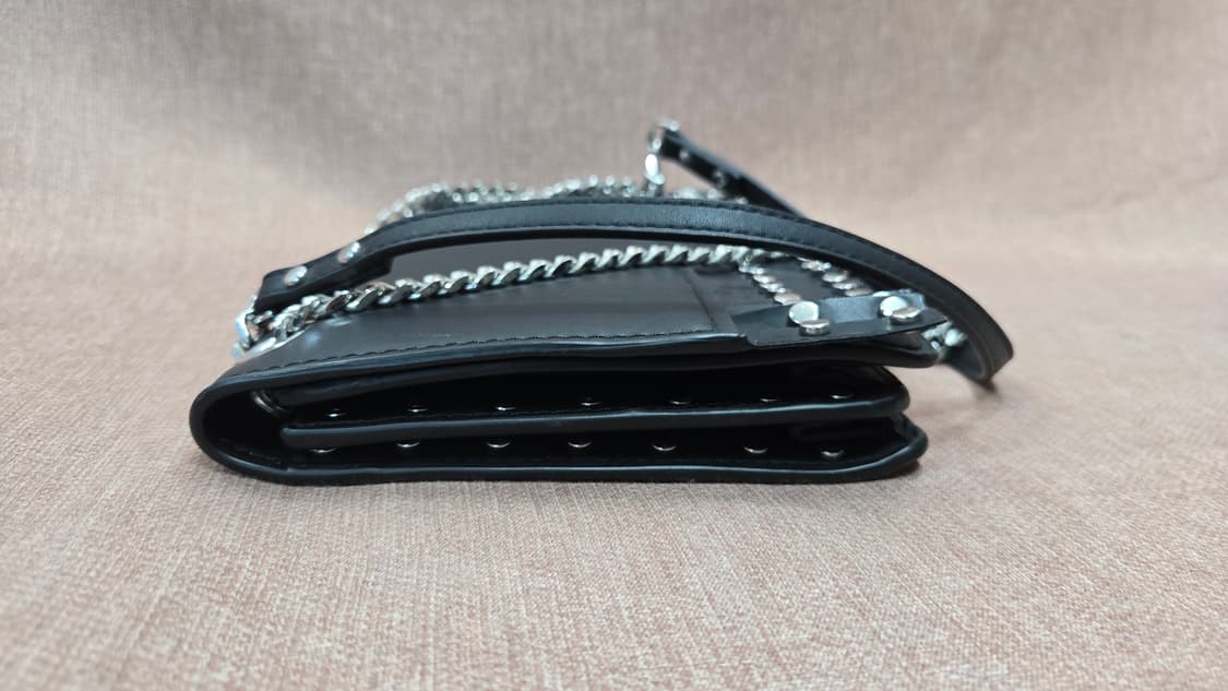 자라 블랙 체인 숄더백 스터드 장식 상품이미지5