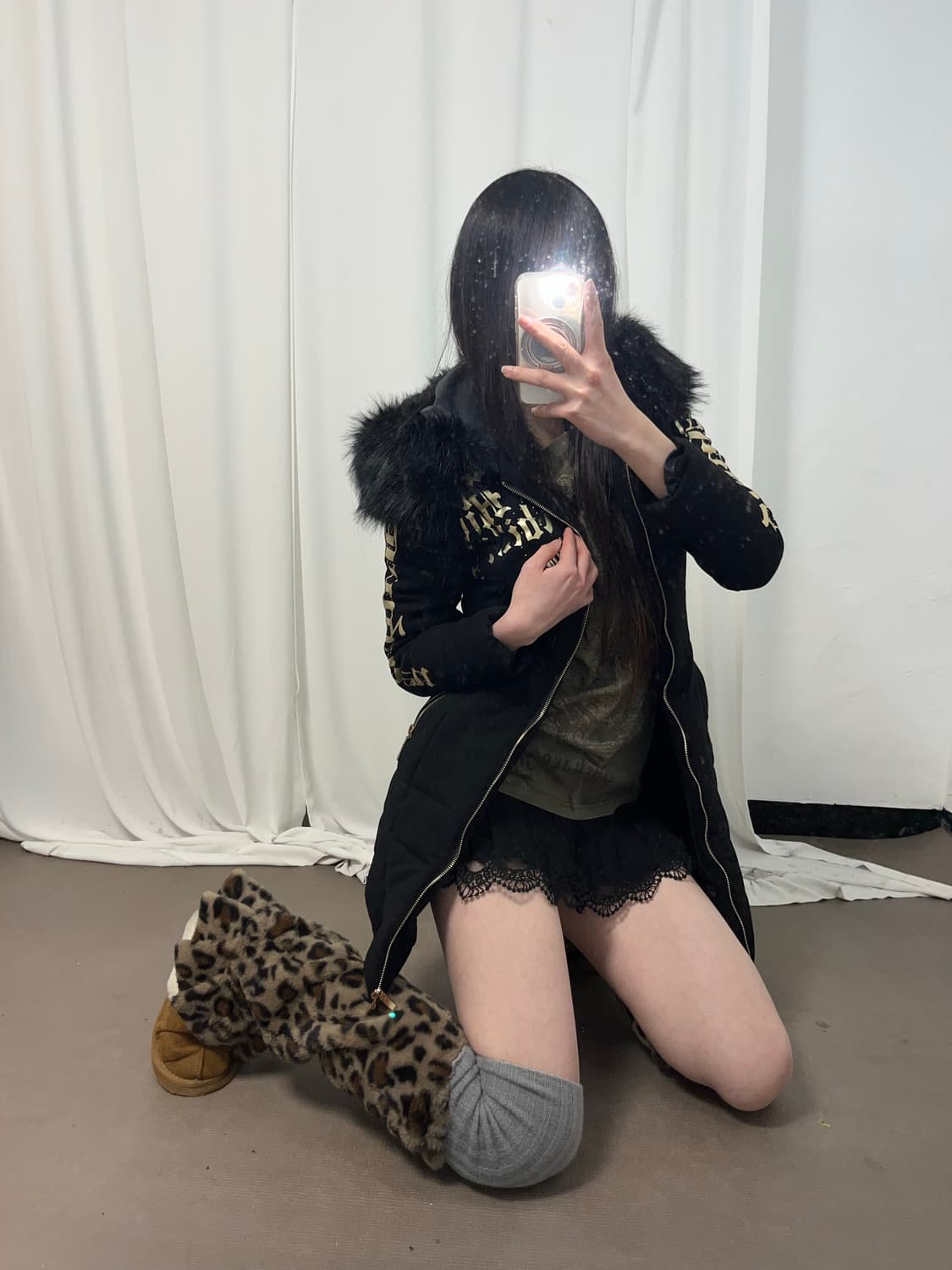 P2K 울프죠 프린팅 패딩 상품이미지8