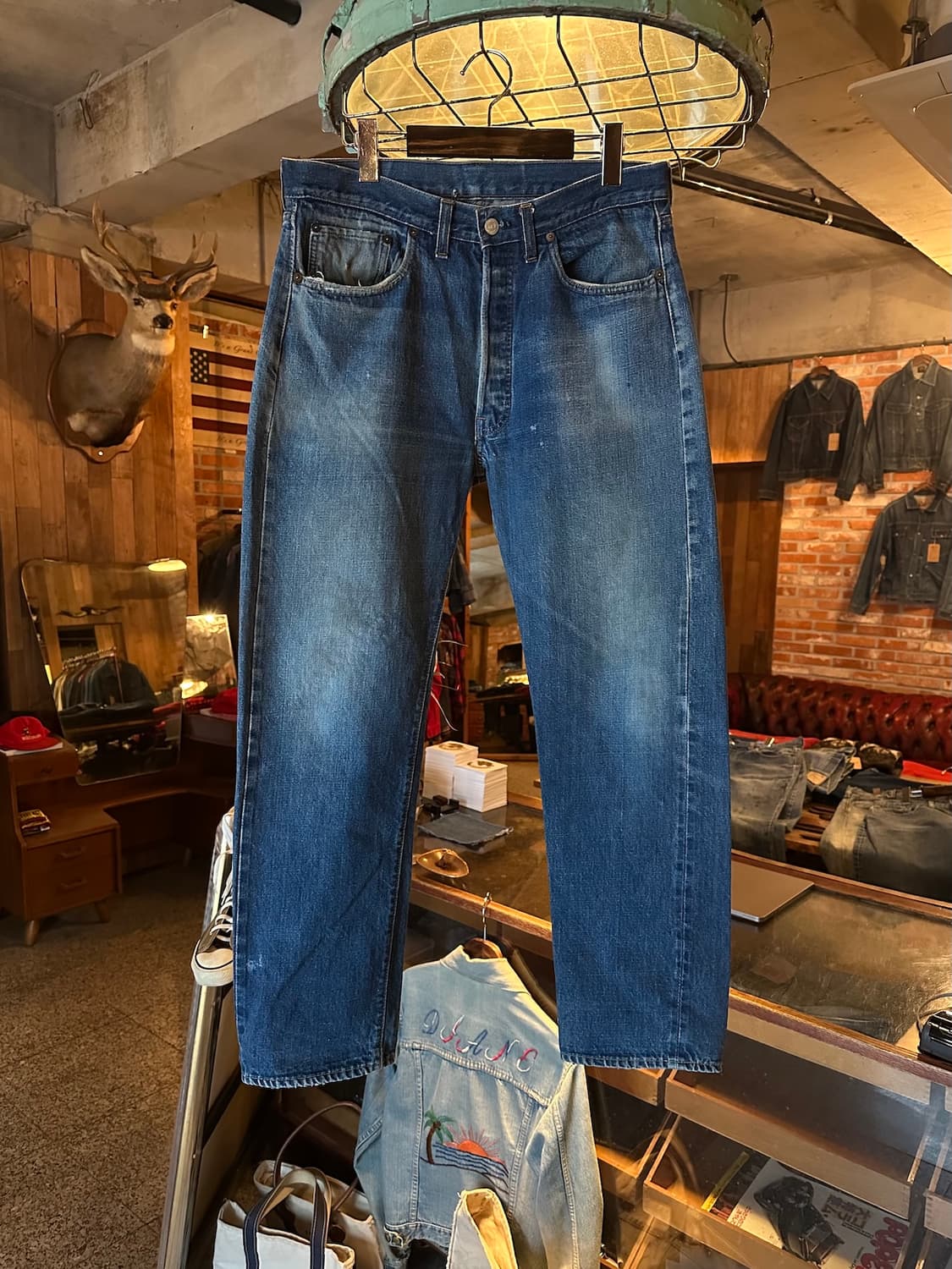 70s USA 빈티지 리바이스 501 66전기 셀비지 데님 팬츠 상품이미지1