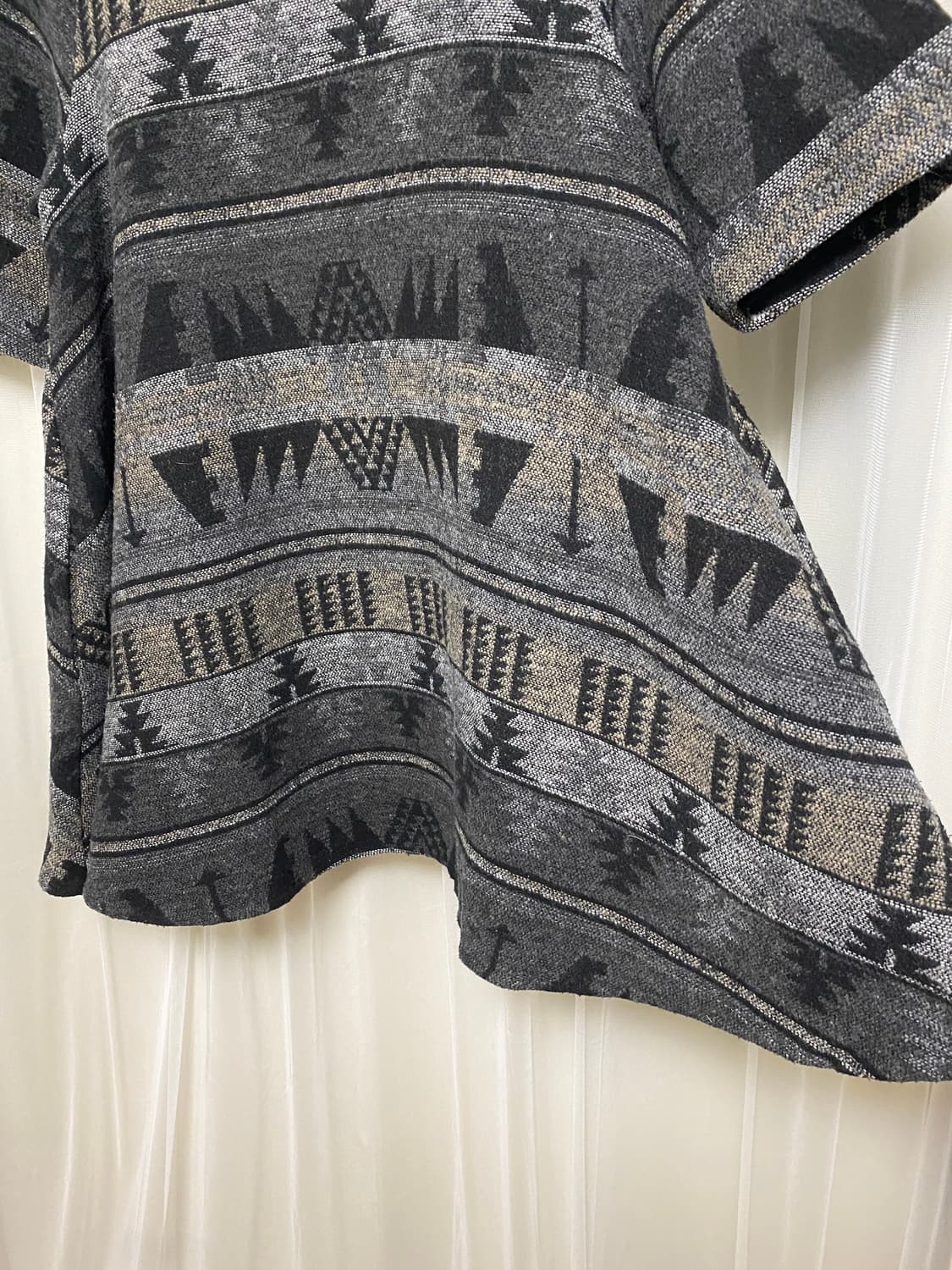 Gray High Neck Geometric Mini Dress 상품이미지5