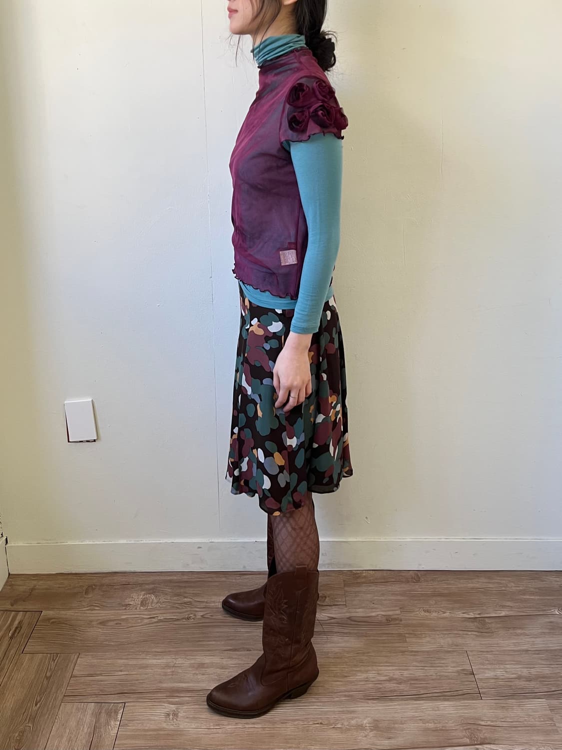 DESPRES 플라워 실크 스커트 상품이미지8