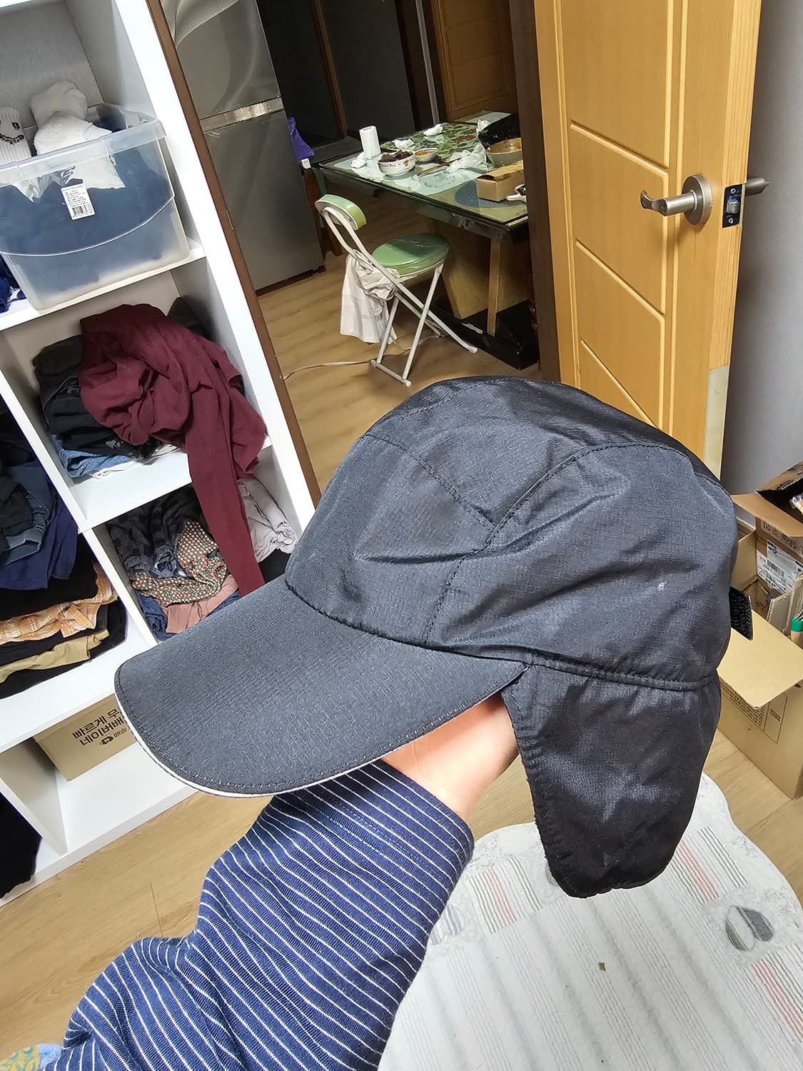 남녀공용 안에 기모 거의 새거 방한 귀달이 모자 상품이미지4