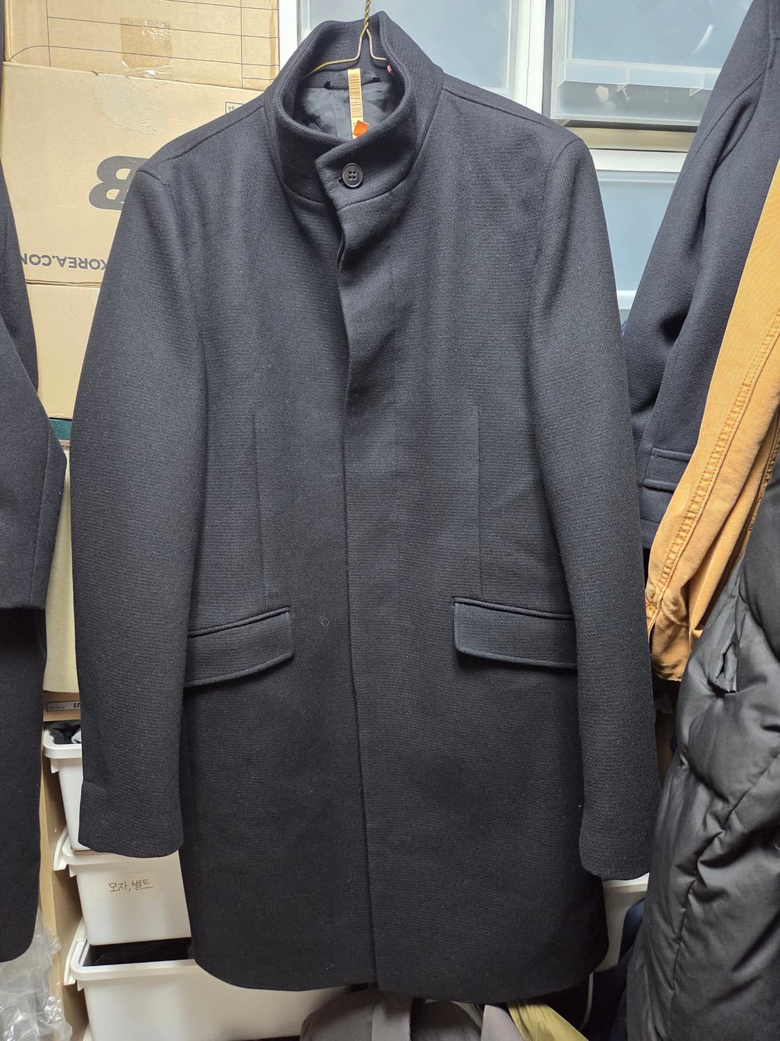띠어리 남성 캐시미어 울 싱글 코트 블랙 L 급처 상품이미지2