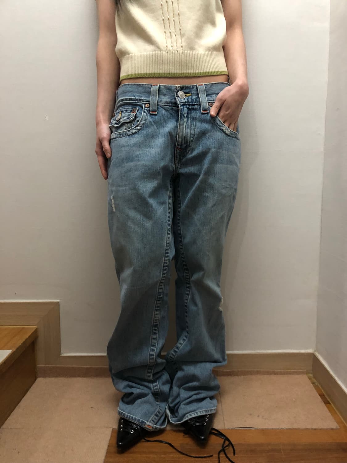빈티지 트루릴리젼 데님 부츠컷 팬츠 상품이미지6