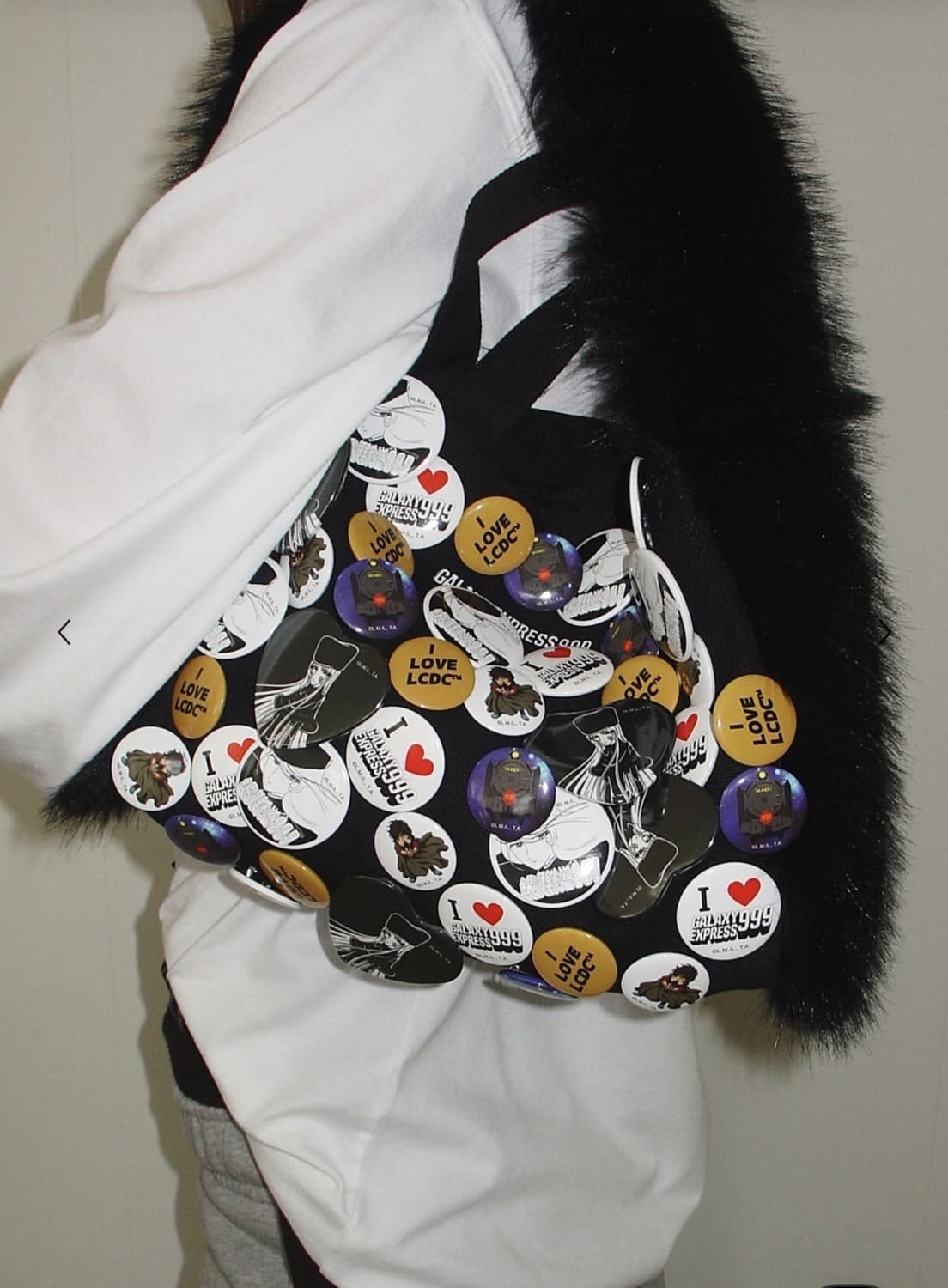 화이트 블랙 옐로우 LCDC 엘씨디씨티엠 은하철도999 핀 버튼세트  상품이미지1