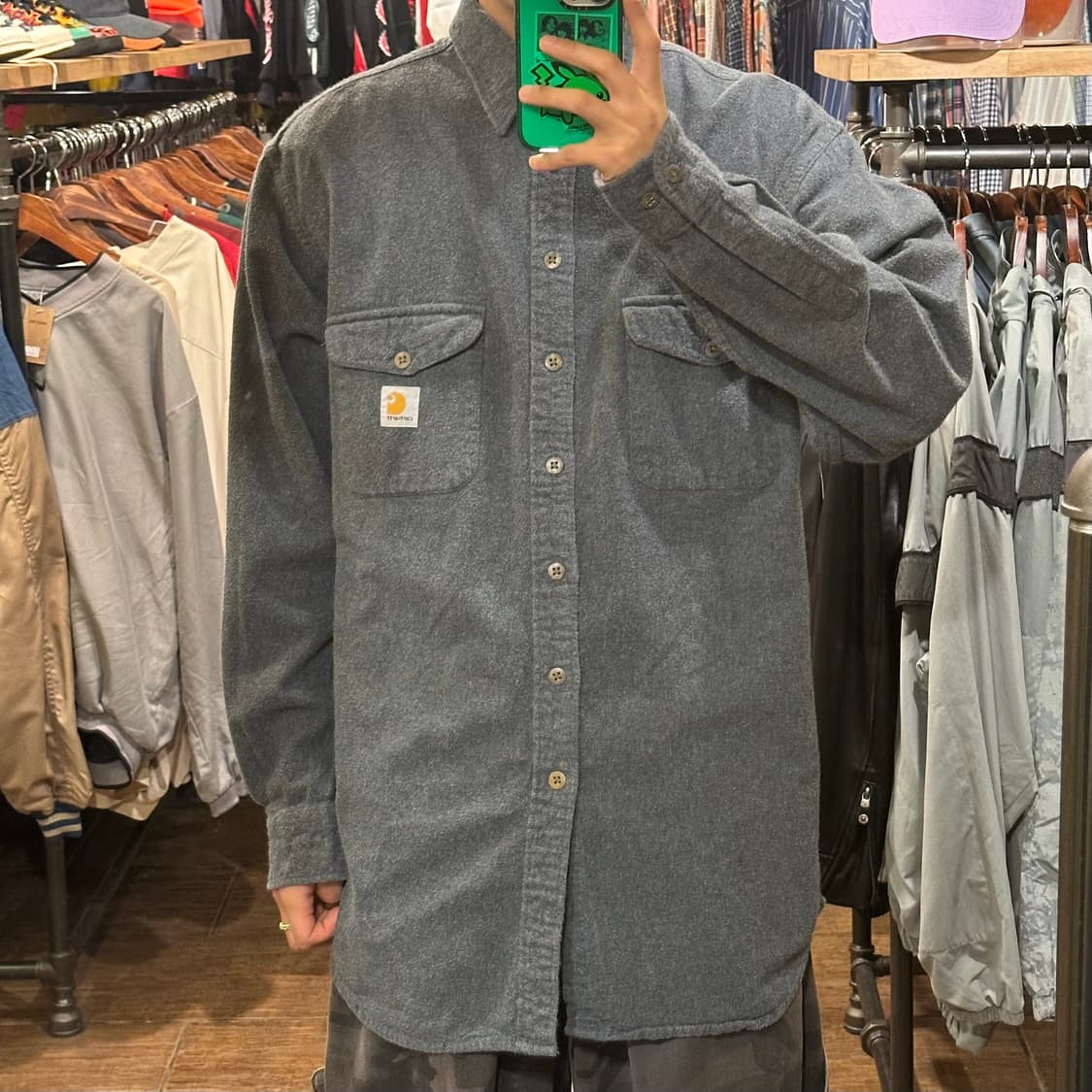 [HI] 칼하트 코듀로이 셔츠 그레이 상품이미지1