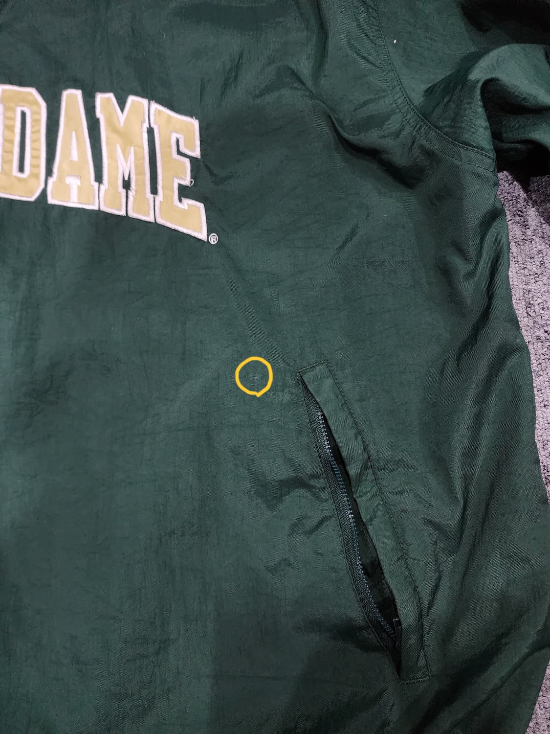 챔피온 노트르담 아이리쉬 빈티지 풀오버 웜업 나일론 맨투맨 XL 상품이미지7