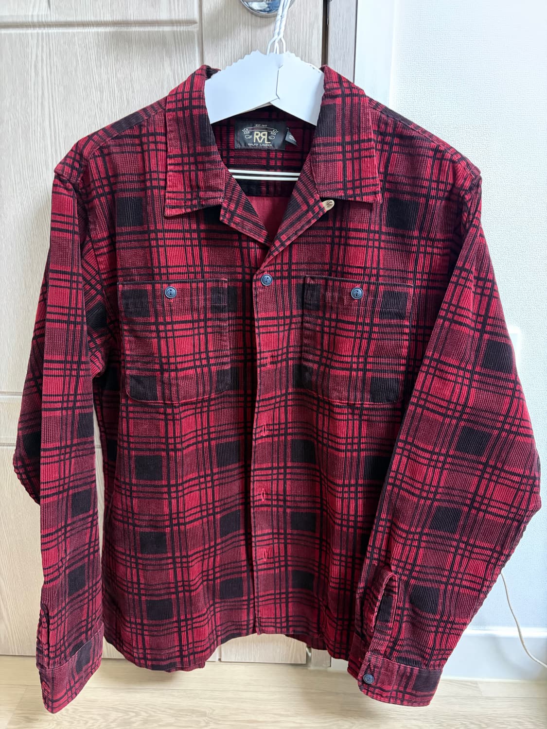 RRL 더블알엘 플래드 코듀로이 캠프셔츠 상품이미지2