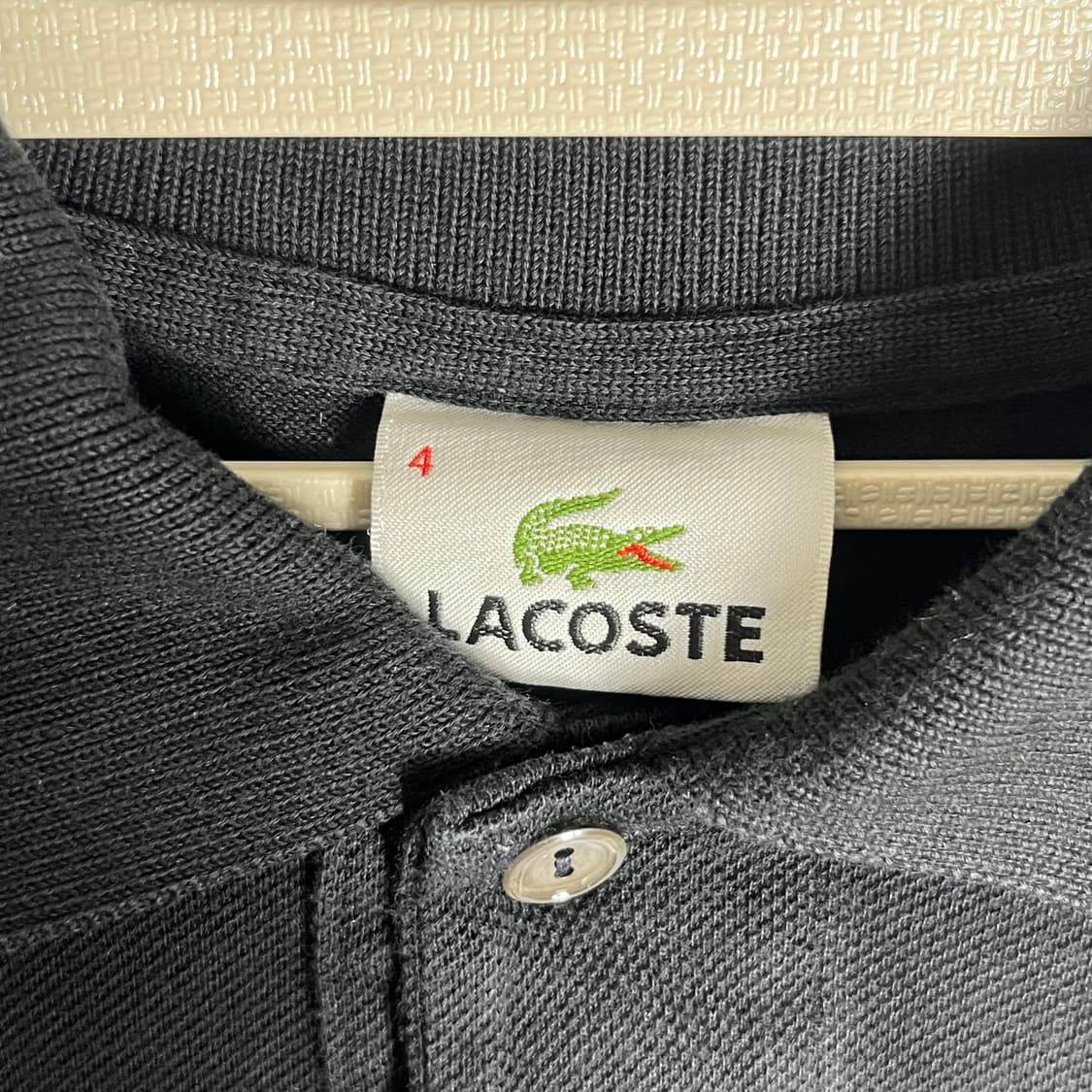 [LACOSTE] 라코스테 클래식 그린로고 블랙 반팔 피케셔츠 상품이미지3
