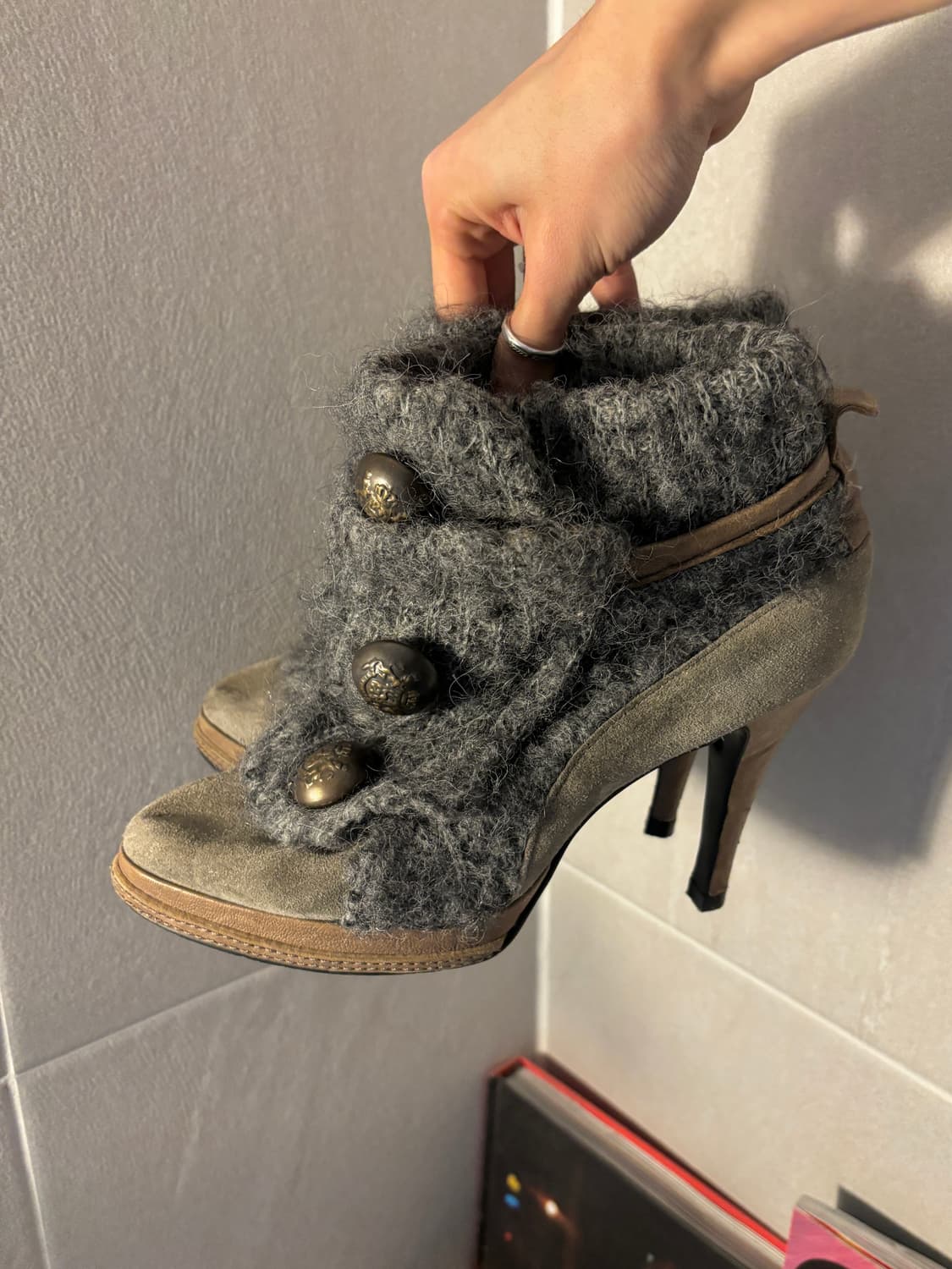 Jpn 나폴레옹 니트 하이힐 상품이미지1