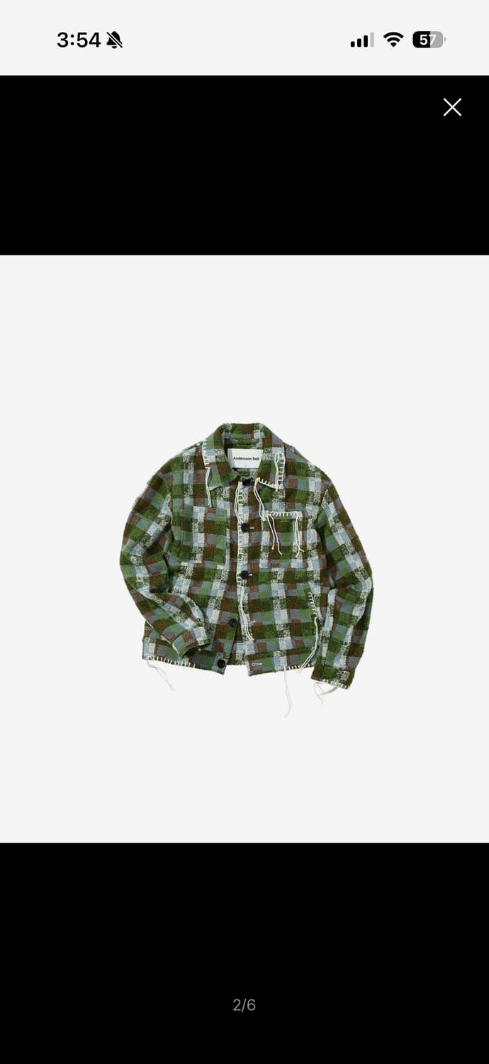 앤더슨벨 캔리 체크 워크 자켓 awa513m(GREEN) L 상품이미지1