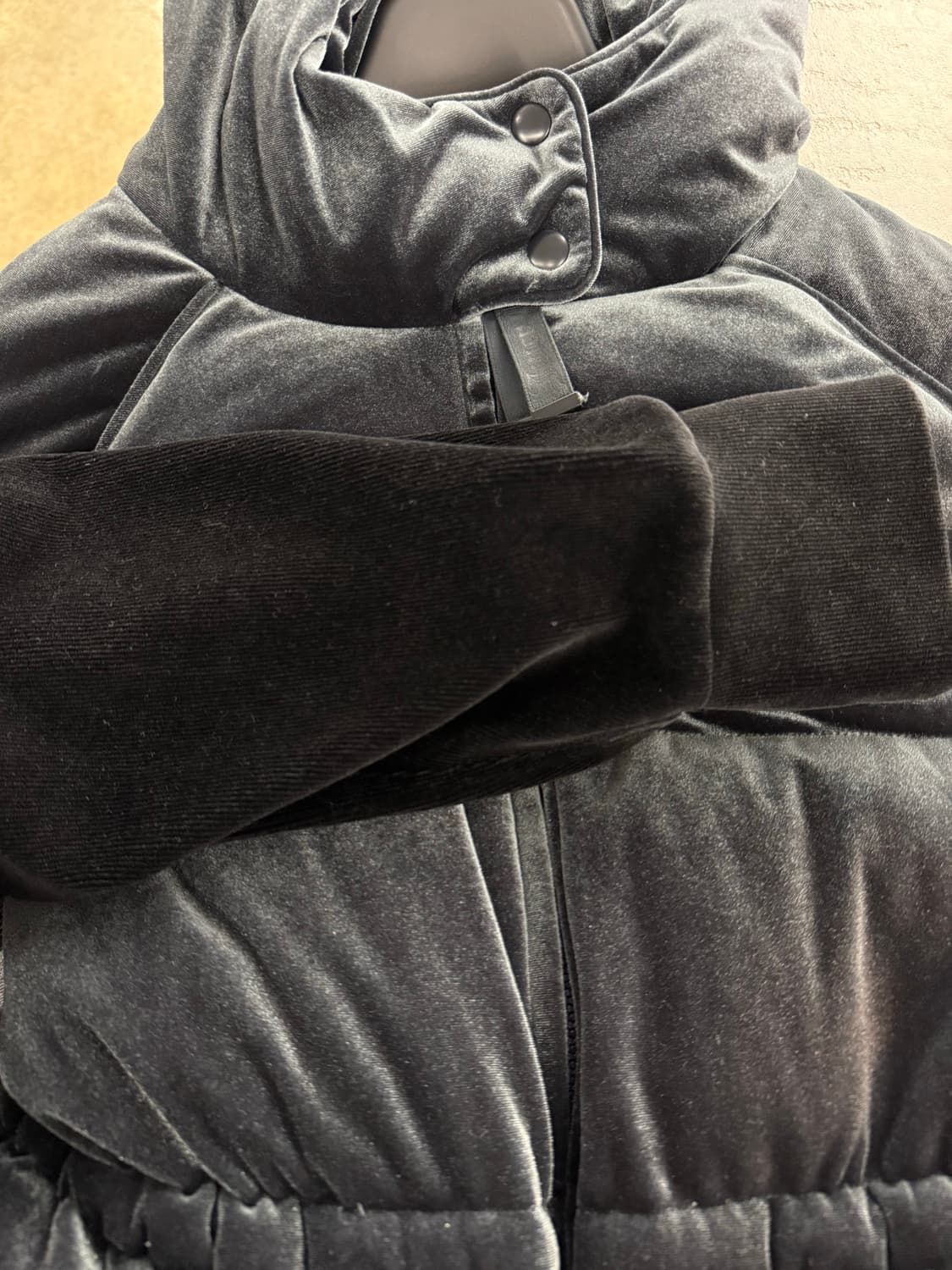 Juicy Couture 쥬시꾸뛰르 딥그린 벨벳 패딩 자켓 55 상품이미지4