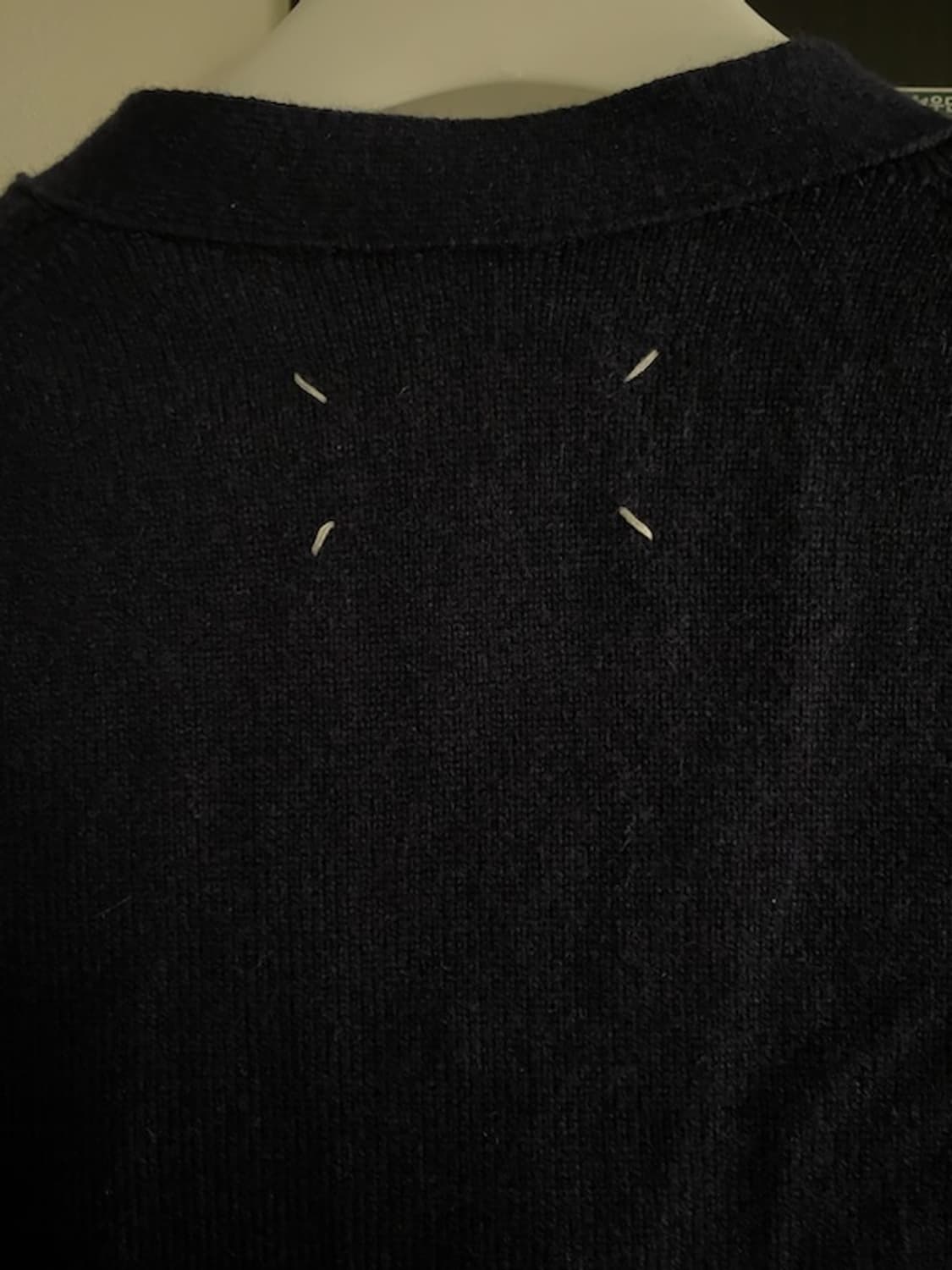 [L] 메종 마르지엘라 스티치 울 가디건 네이비 상품이미지5