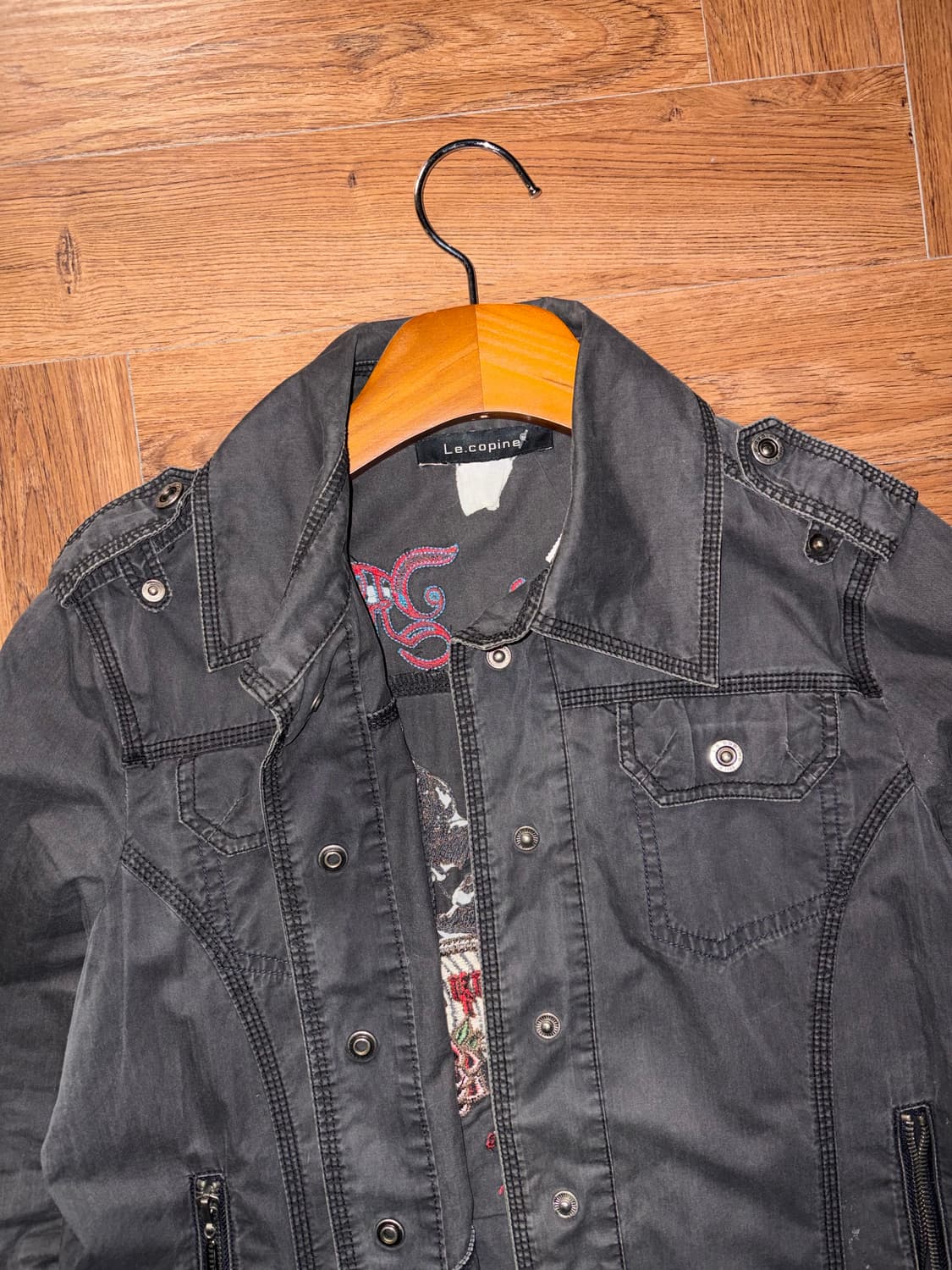 빈티지 자수 스냅 셔츠 상품이미지6