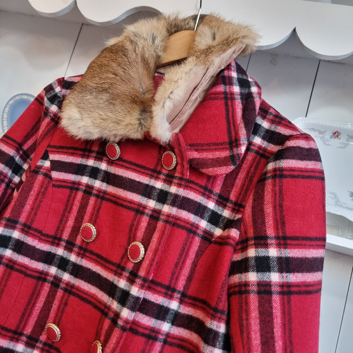 INGNI(잉그니) 체크 울 코트 상품이미지5