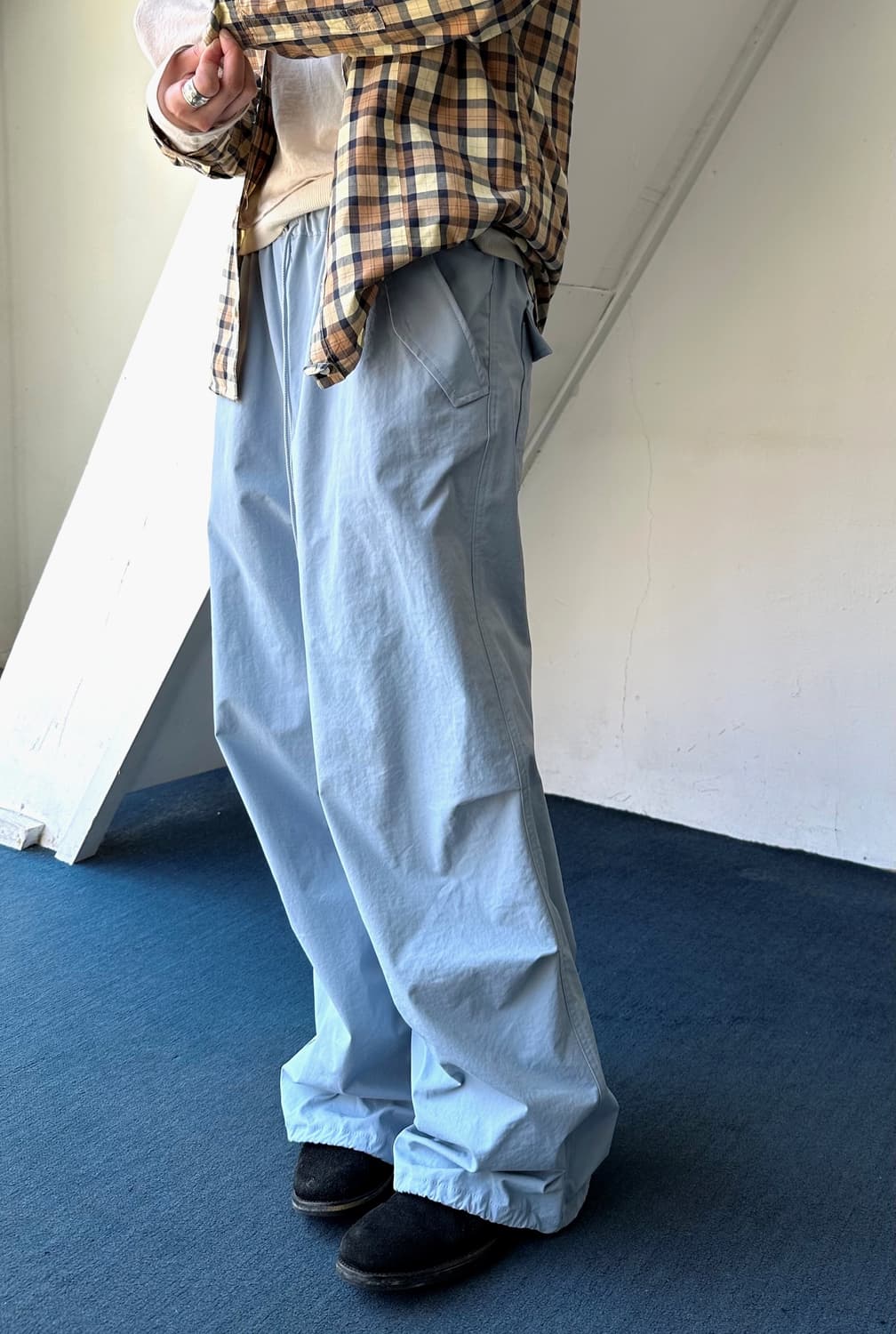 High count fabric design parachute pants 상품이미지7