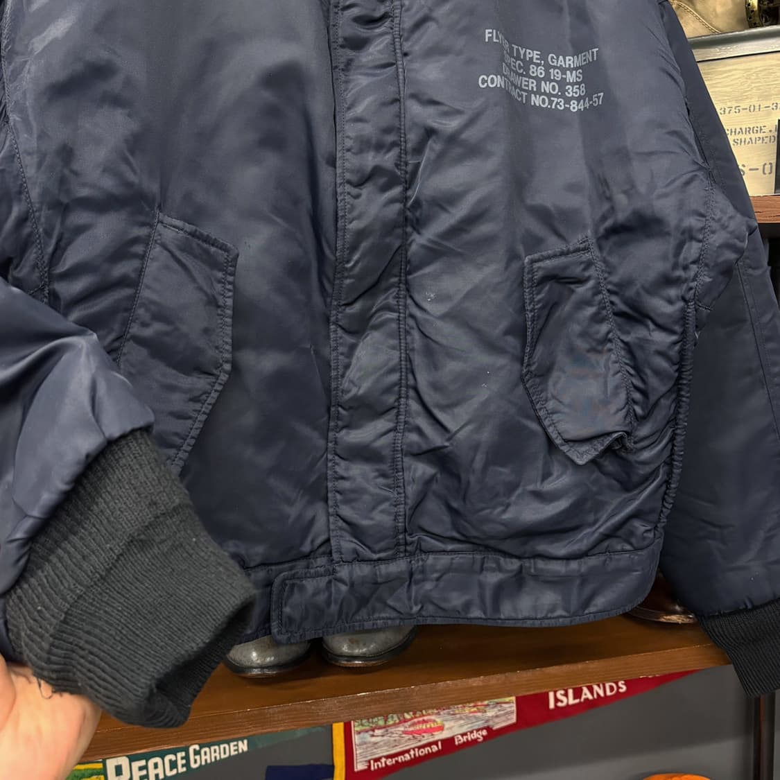 Schott 쇼트 MA-1 플라이트 자켓 윈드가드 N483 상품이미지4