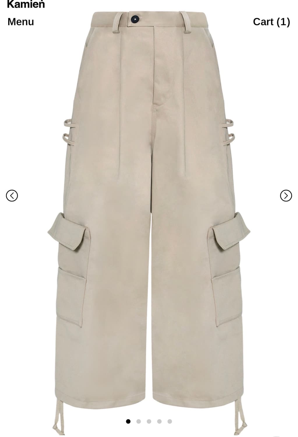 [2] 카미엔 Kamien 캥거루 카고 팬츠 베이지 상품이미지1