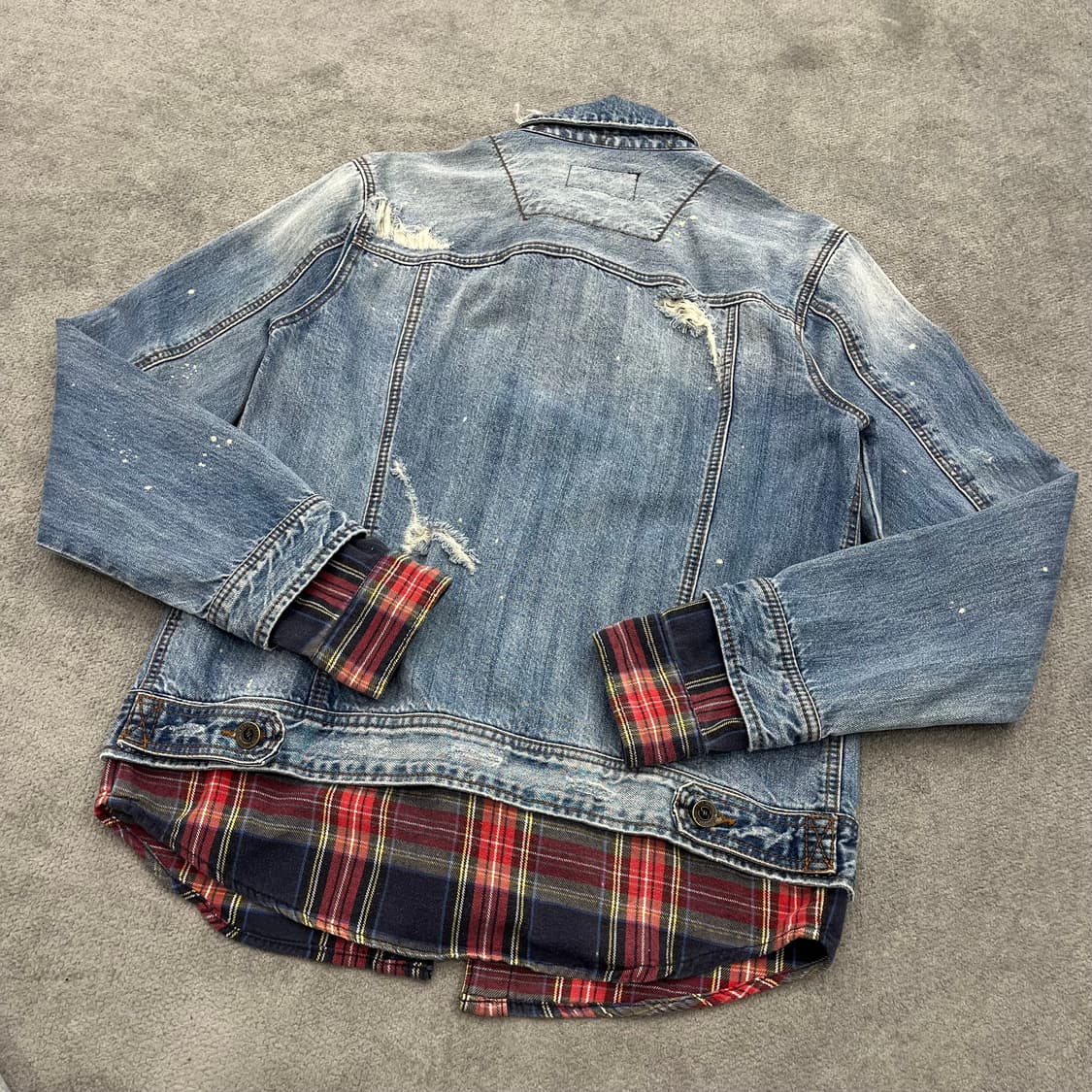 M 버커루 셔츠 레이어드 디스 데미지 워싱데님자켓 상품이미지4