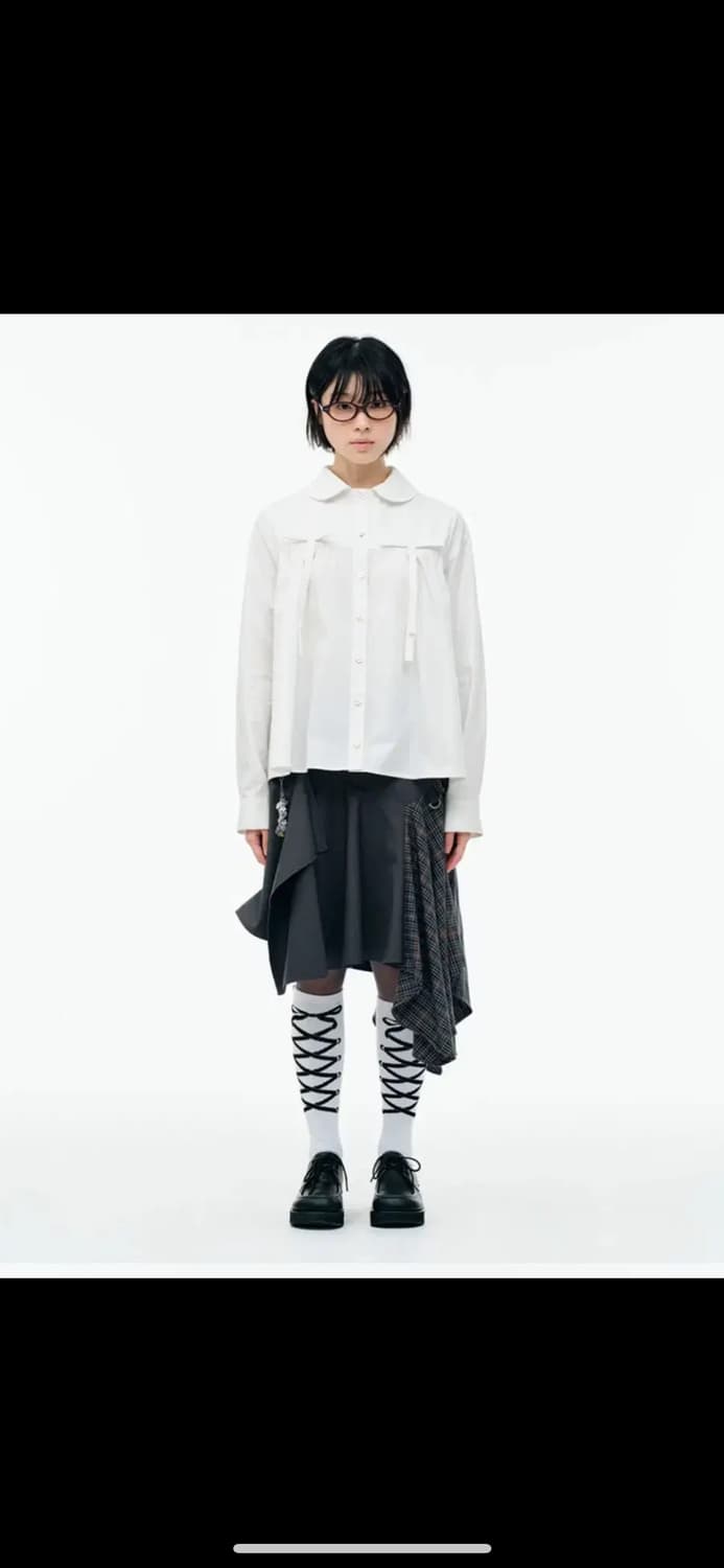 뚜오미오 리본 셔츠 상품이미지1