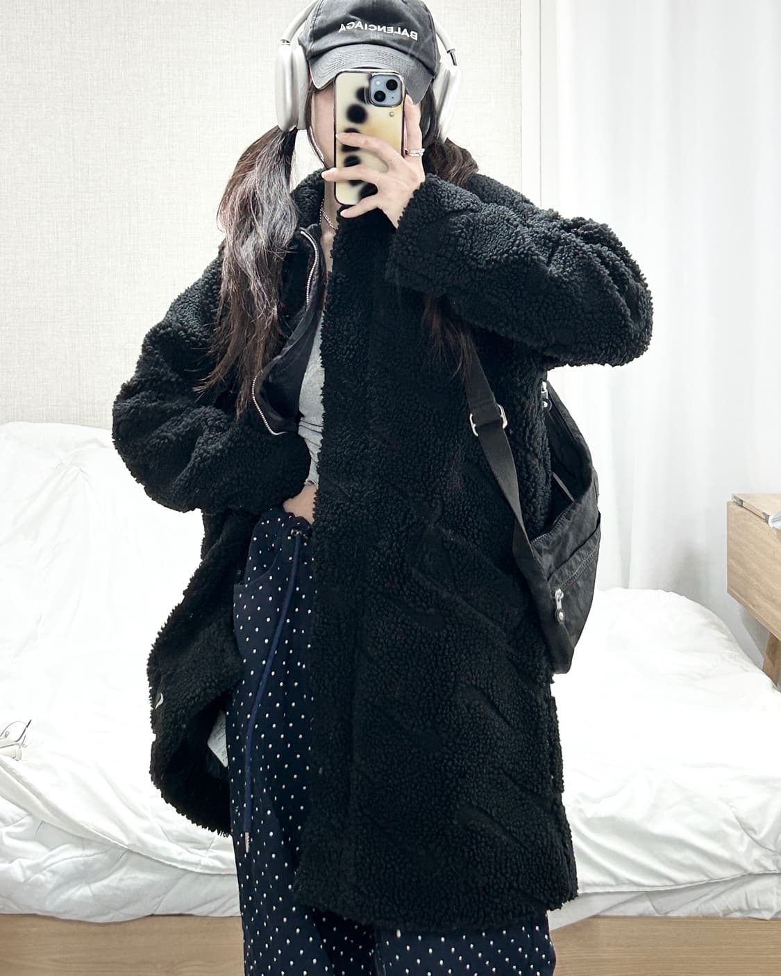 나이키 스우시패턴 쉐르파 롱자켓 상품이미지2