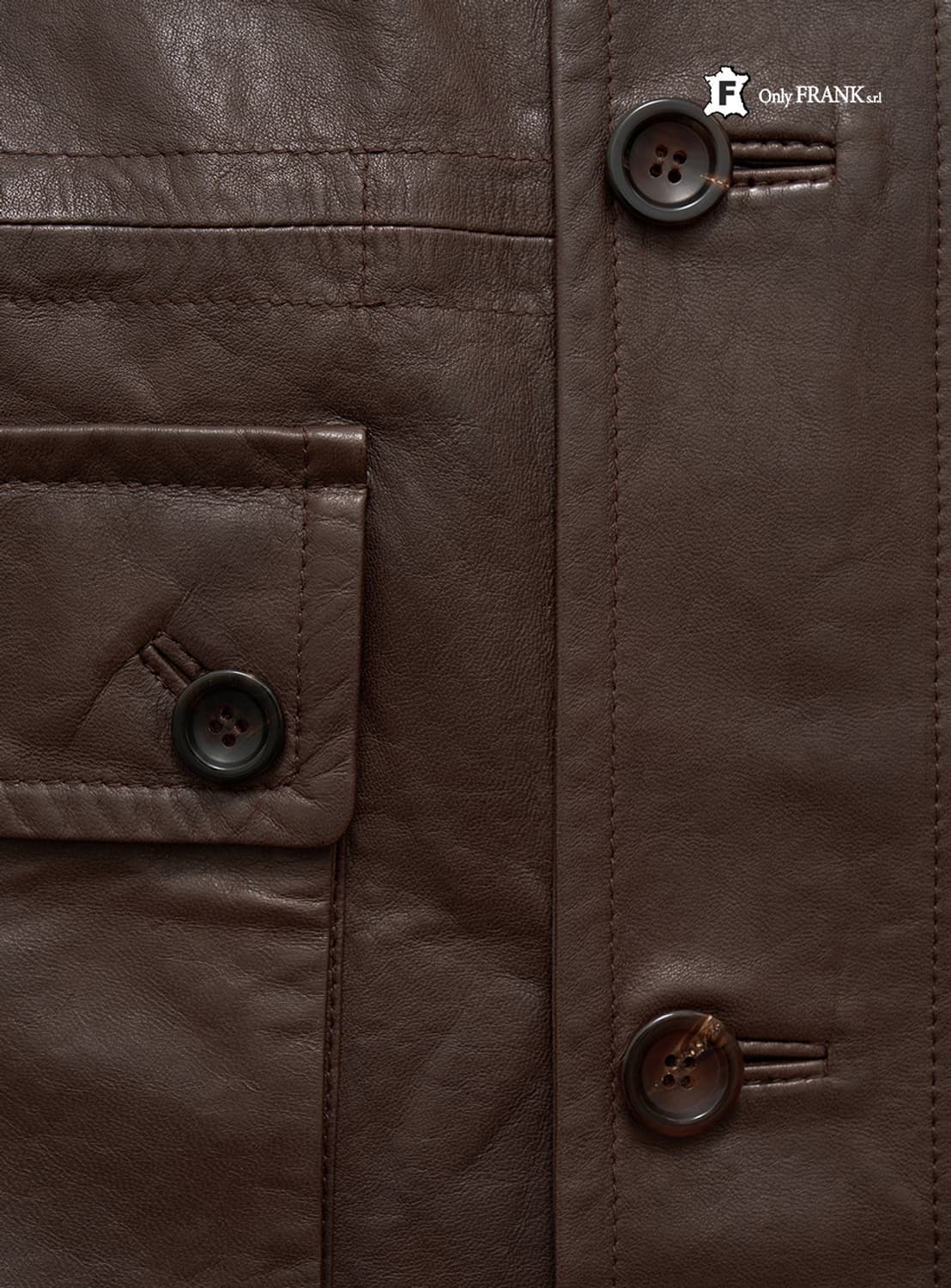 더바넷 뎁 램스킨 레더 캠프 스트링 코트 브라운 상품이미지6