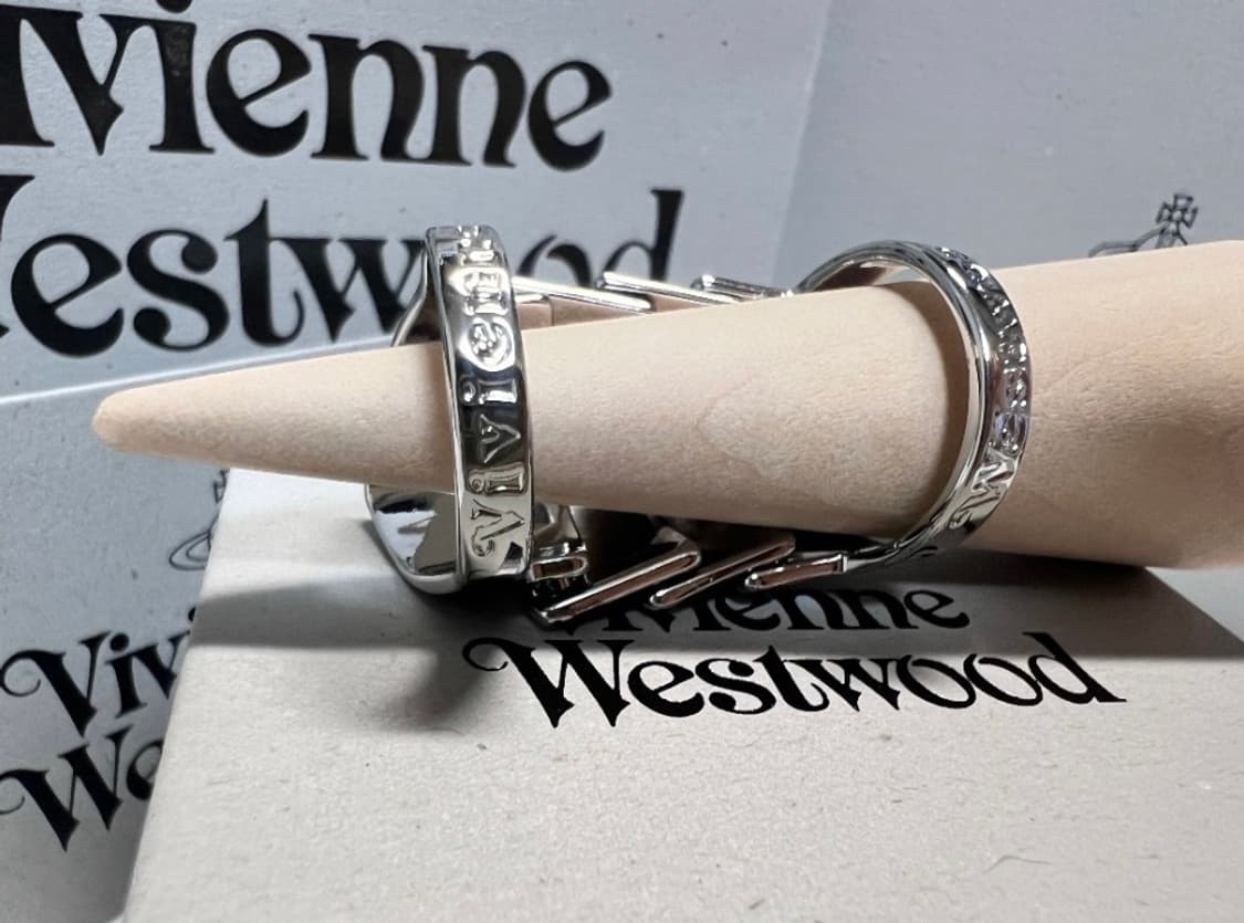 비비안웨스트우드 아카이브 블랙실버 아르테미스 너클링 반지 상품이미지4