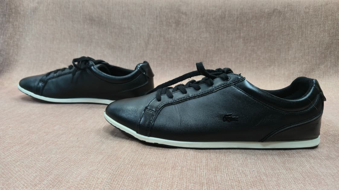 라코스테 265mm-  레이 레이스스니커즈 블랙레더 상품이미지4