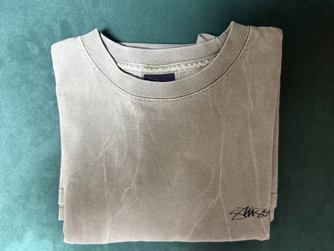 스투시 스몰 로고 티셔츠 올리브 S 상품이미지5