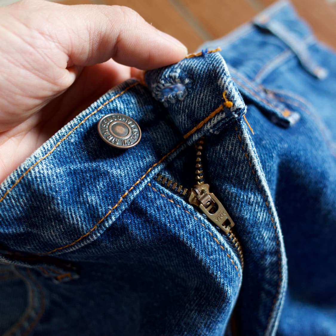 80-90’s Levi’s 517 orange tab denim 상품이미지5