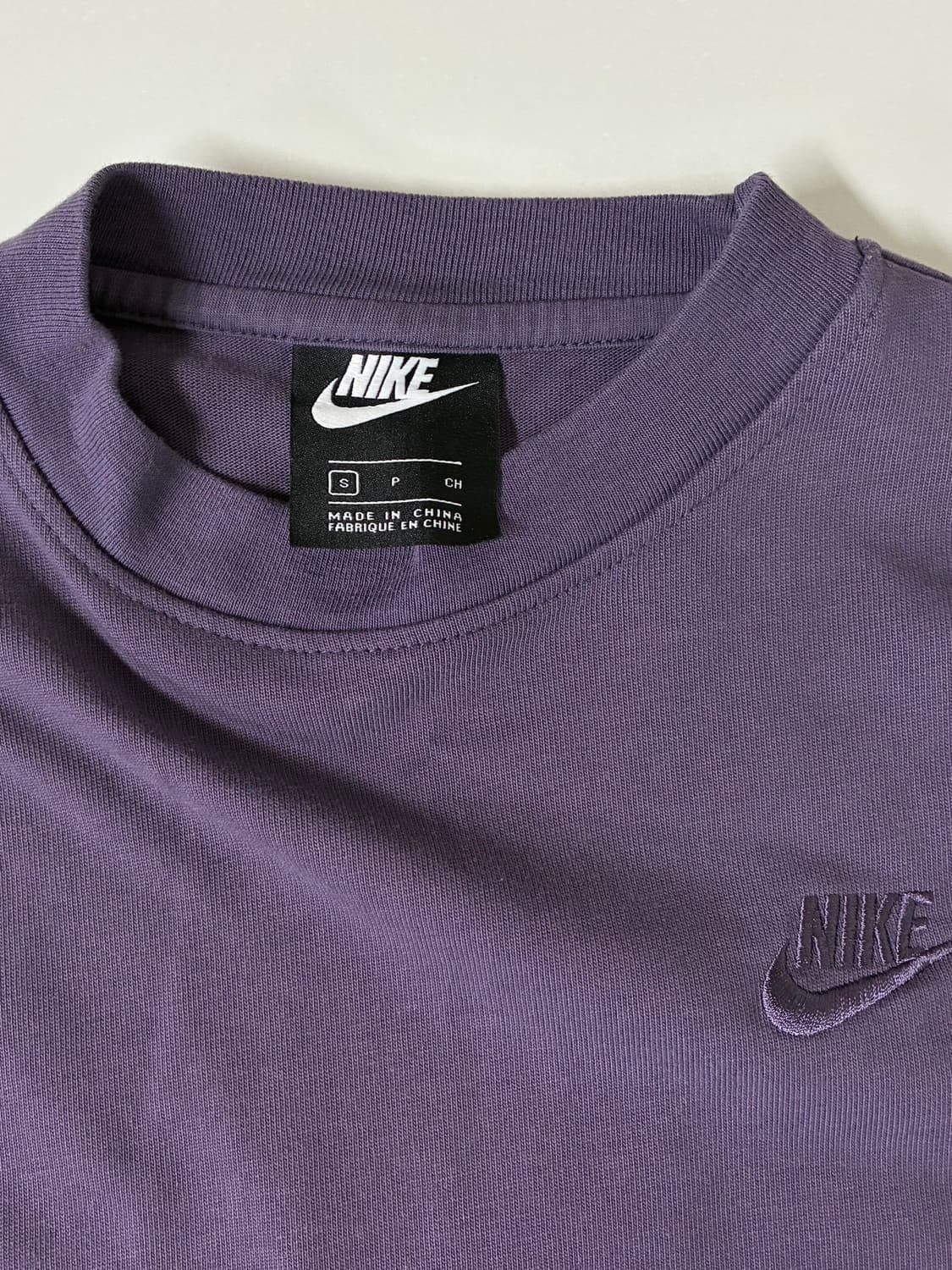 S) 나이키 여성 크롭 롱슬리브 티셔츠 퍼플 상품이미지4