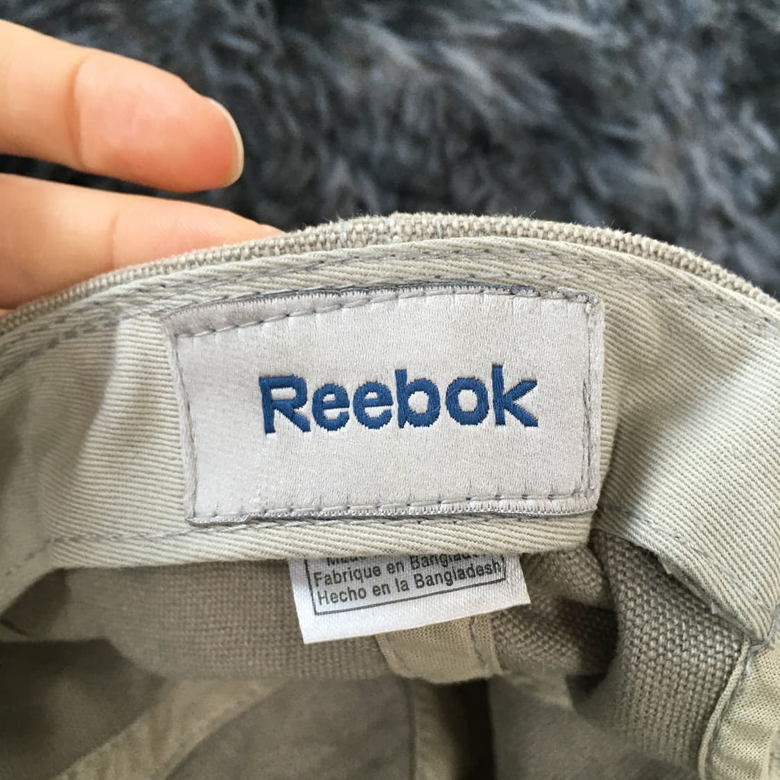 투티/A0 reebok 베이지 빈티지 트윌 로고 워싱 코튼 볼캡 모자 상품이미지4